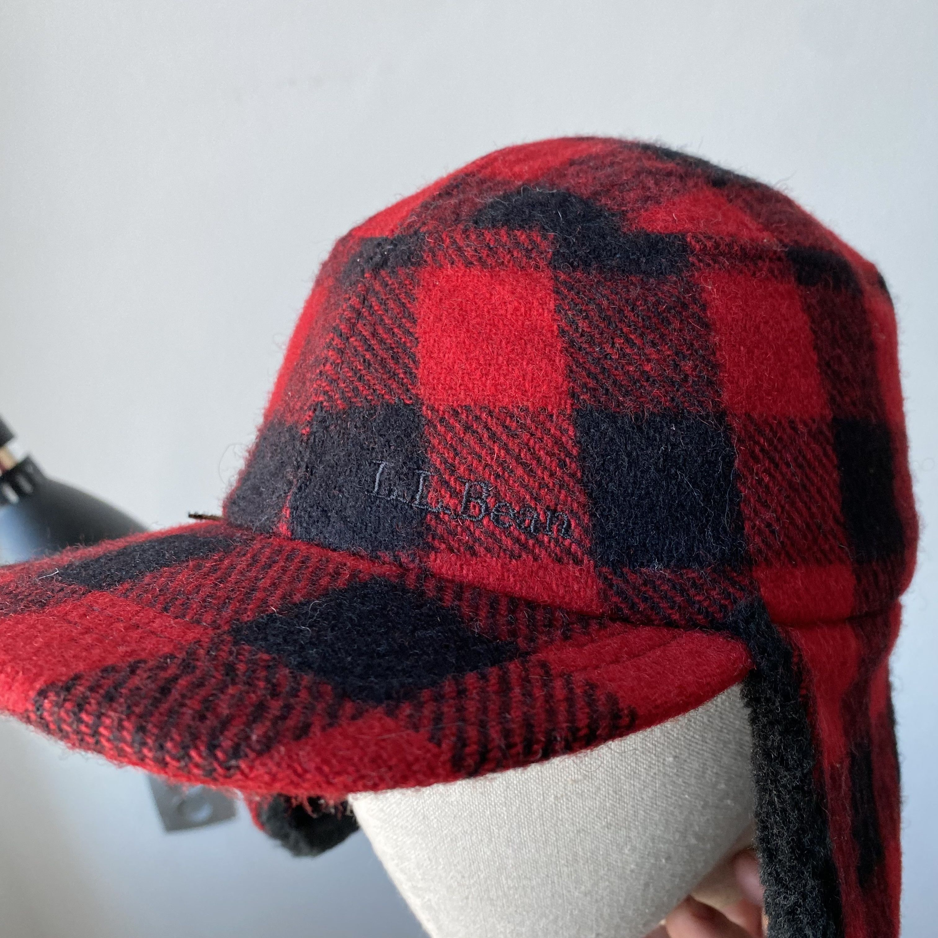 L.L. Bean Vintage 90s L.L. Bean Gore-Tex Winter Hat Cap Wool Plaid Size ONE SIZE - 2 Thumbnail
