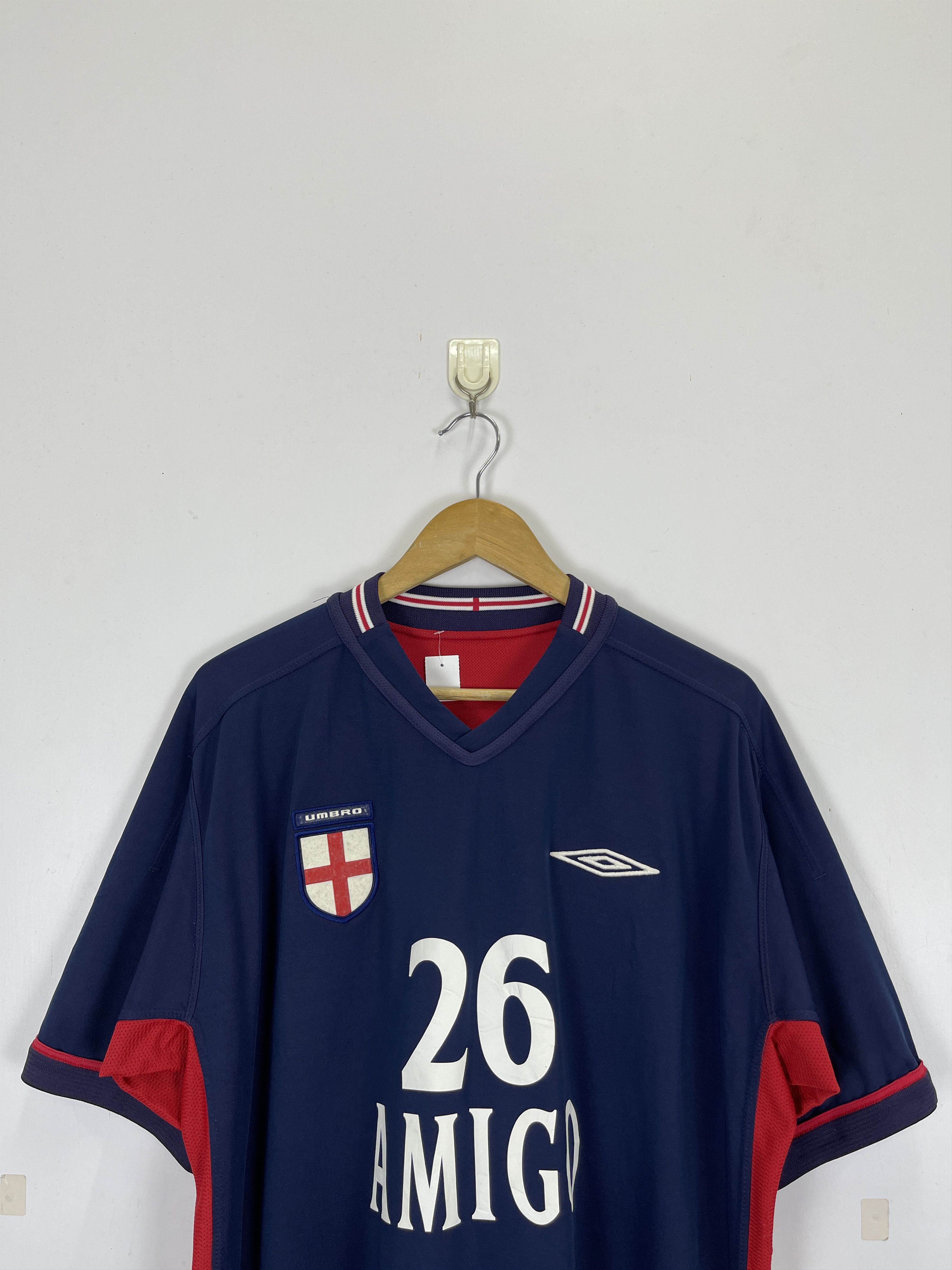Umbro × Vintage Vtg.England Full Time March 2004 reversible Jersey TA0420 Size US XL / EU 56 / 4 - 2 Thumbnail