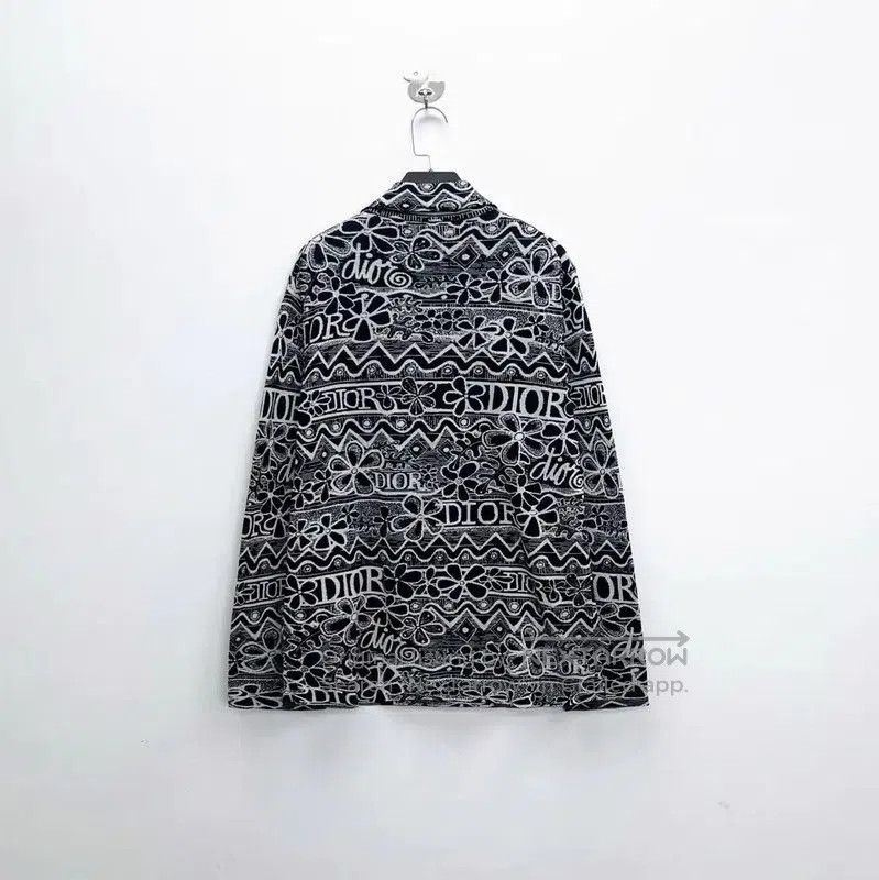 Dior Dior Black Cotton Blend Striped Logo Shirt . Size S / US 4 / IT 40 - 2 Thumbnail