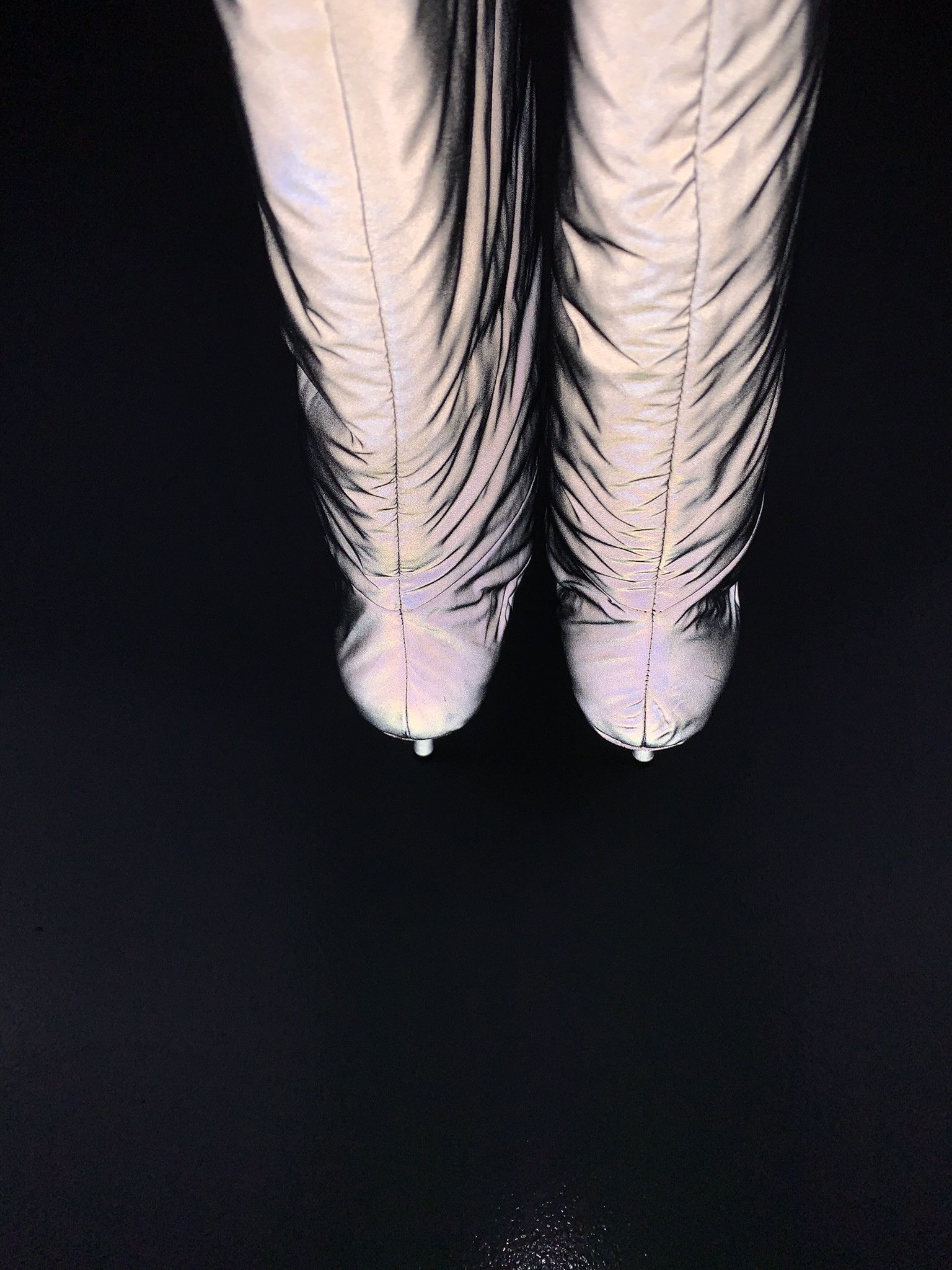 Yeezy YEEZY Season 8 - Chrome Reflective Fabric Knee High Boots Size US 6 / IT 36 - 2 Thumbnail