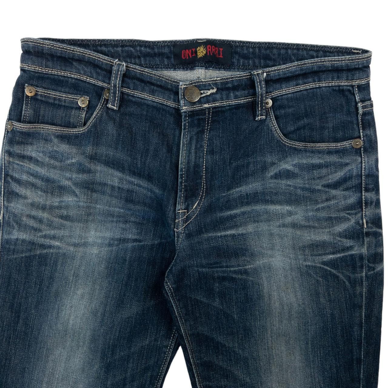 Other Vintage Oniarai Japanese Embroidered Denim Jeans Size W34 Size US 34 / EU 50 - 4 Thumbnail