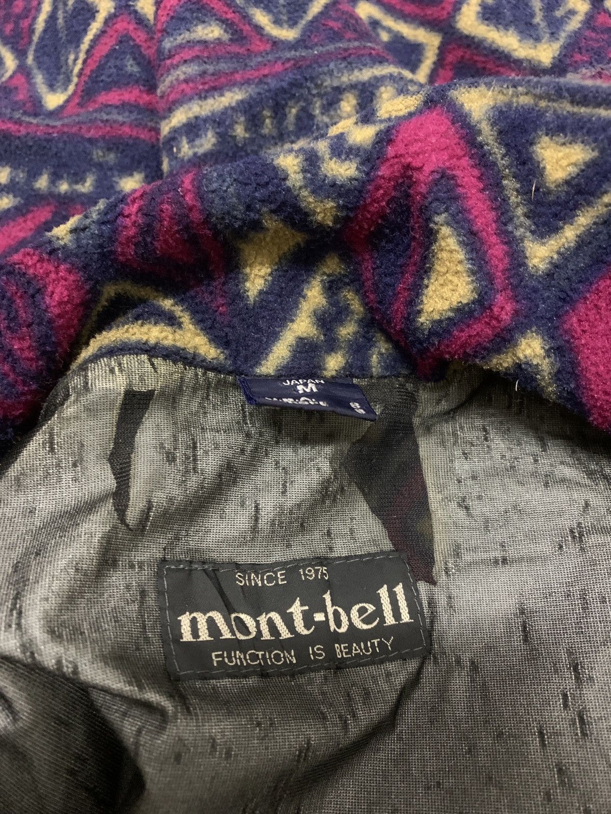 Montbell 90s Montbell Japan goretex wind stopper navajo fleece jacket Size US M / EU 48-50 / 2 - 5 Thumbnail