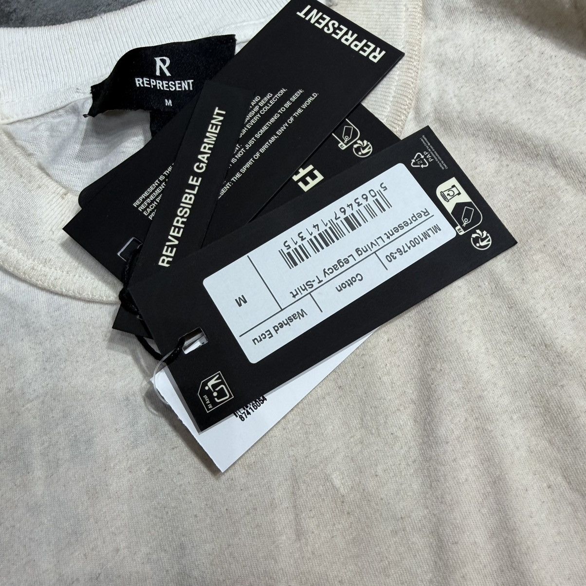 Represent Clo. Represent Reversible Living Legacy T-Shirt - Washed Ecru Size US M / EU 48-50 / 2 - 6 Thumbnail
