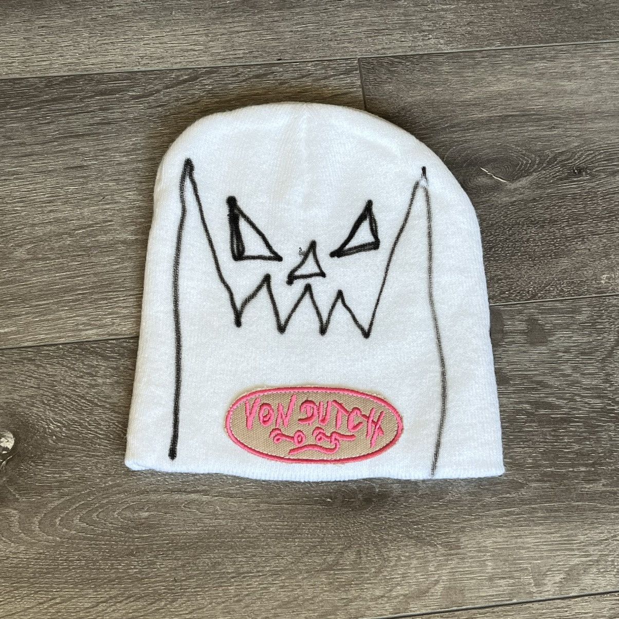 Asspizza Von Dutch Patch New York Halloween Face Logo Beanie