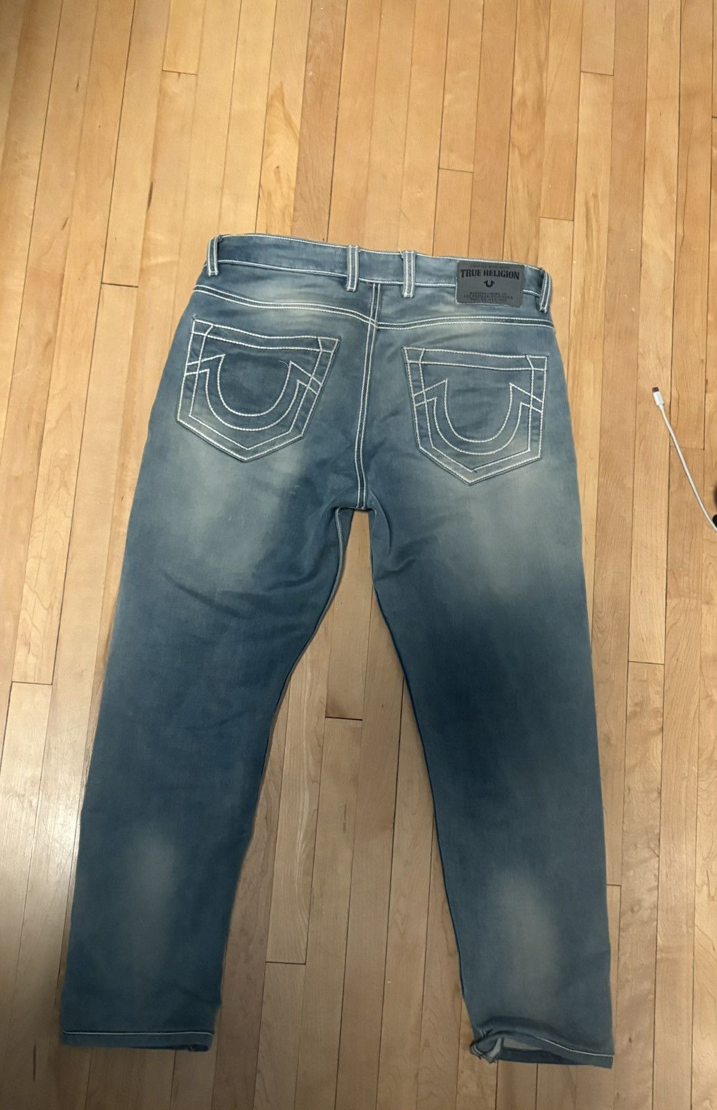 True Religion Made in USA Vintage Light Blue True Religion Size US 34 / EU 50 - 2 Thumbnail