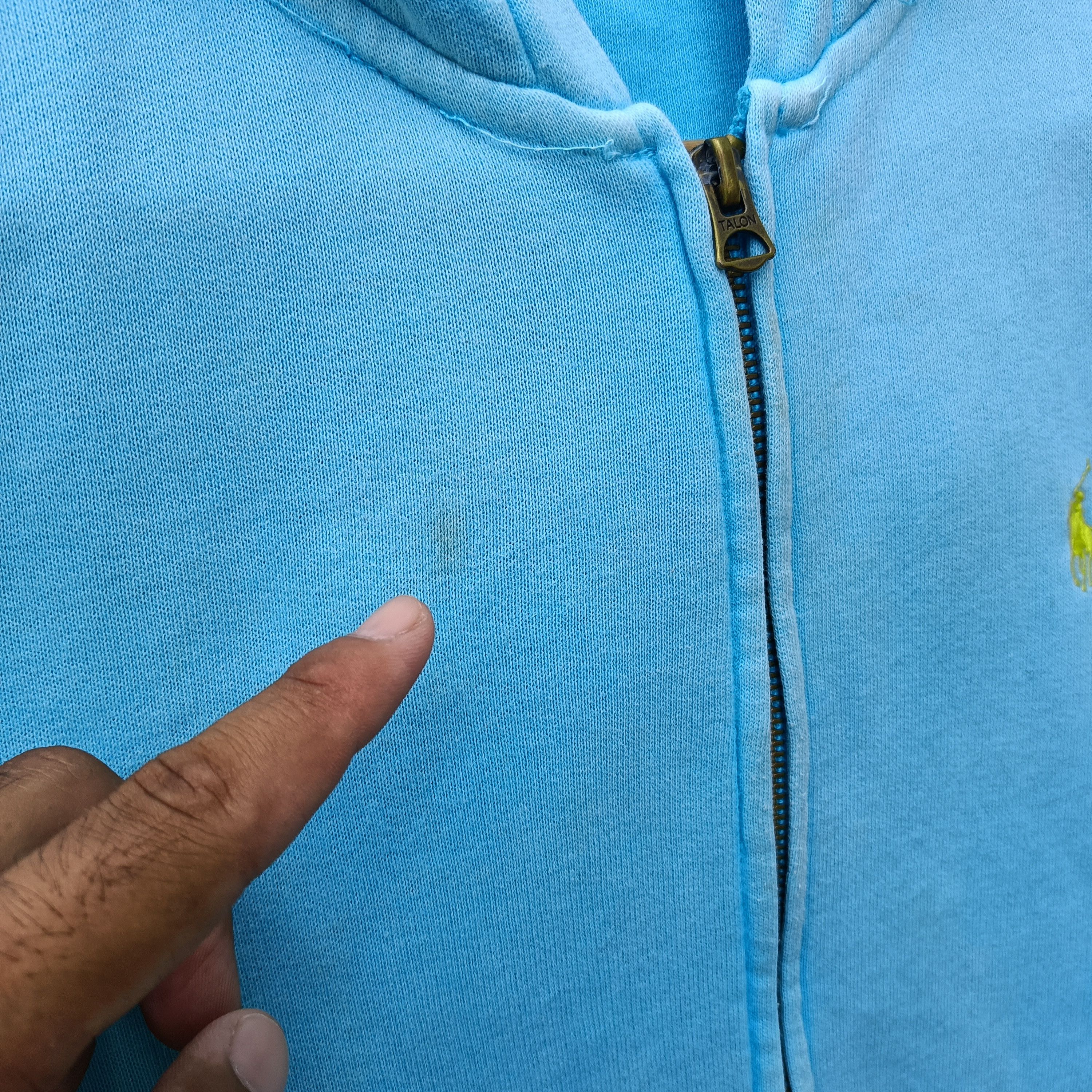 Polo Ralph Lauren × Vintage Vintage Polo Ralph Lauren Light Blue Hoodie Size US S / EU 44-46 / 1 - 3 Thumbnail