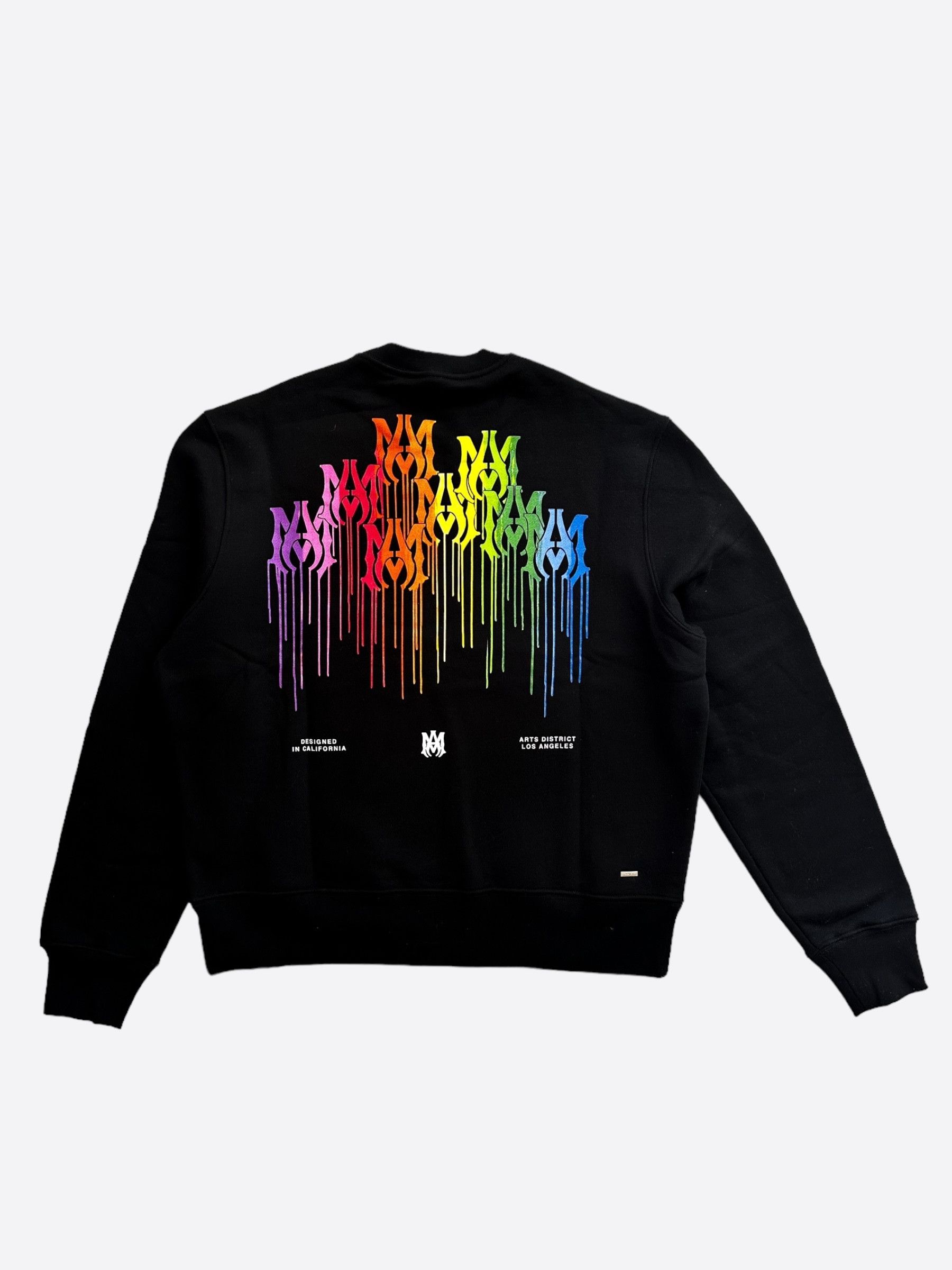 Amiri Amiri Black Multicolor MA Drip Logo Sweater Size US XL / EU 56 / 4 - 2 Thumbnail