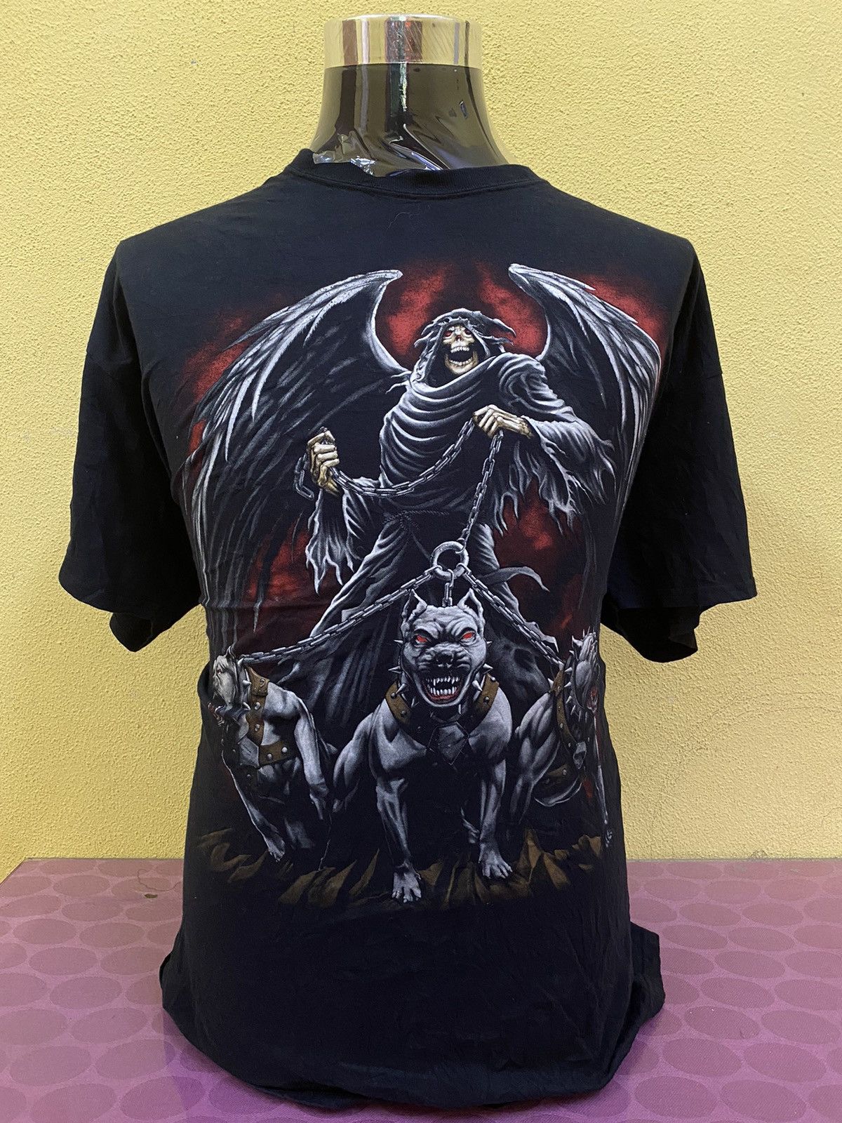 Vintage 2000s Affliction style Grim Reaper Skull Graphics