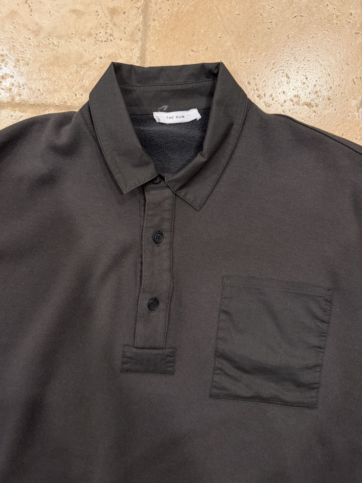 The Row The Row Green Olive Cashmere & Cotton Dende Polo Shirt Size US XL / EU 56 / 4 - 7 Thumbnail