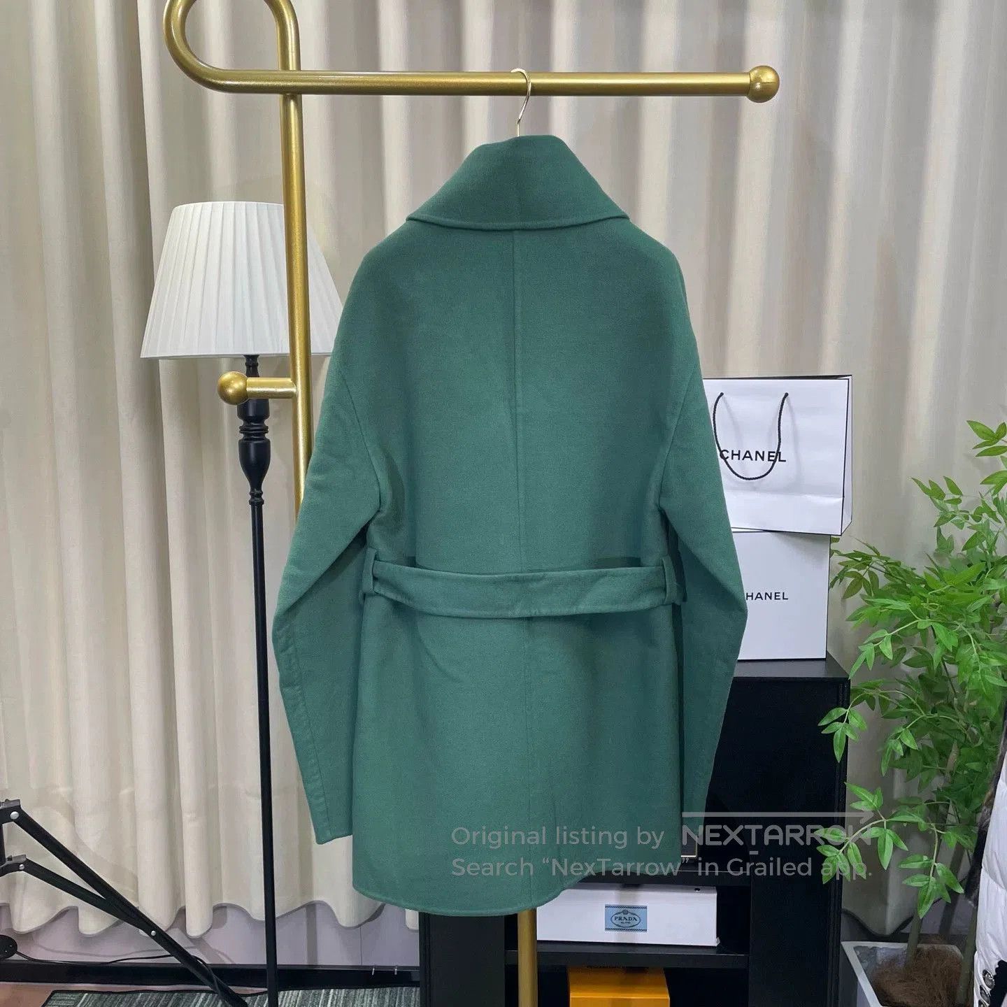 Hermes Hermes 24FW Green Cashmere Long Trench Coat. Size US XS / EU 42 / 0 - 9 Thumbnail