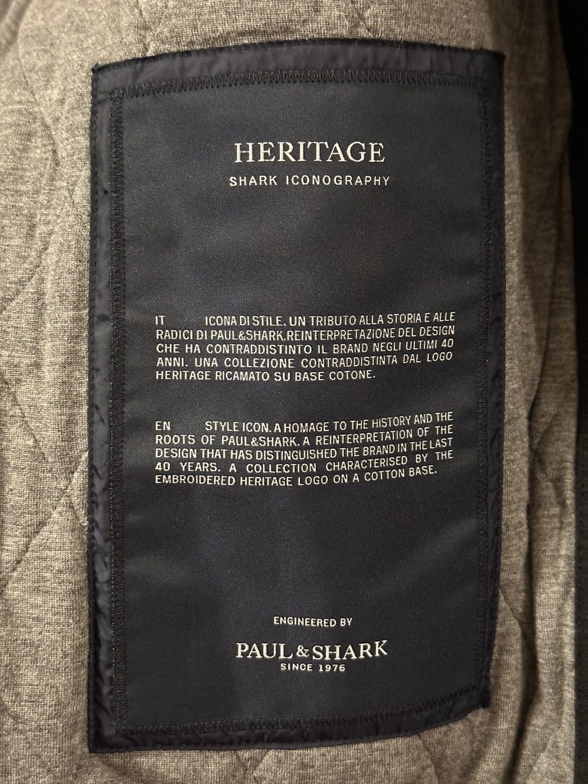 Paul Shark Woolen Classic Italian Black Bomber Jacket