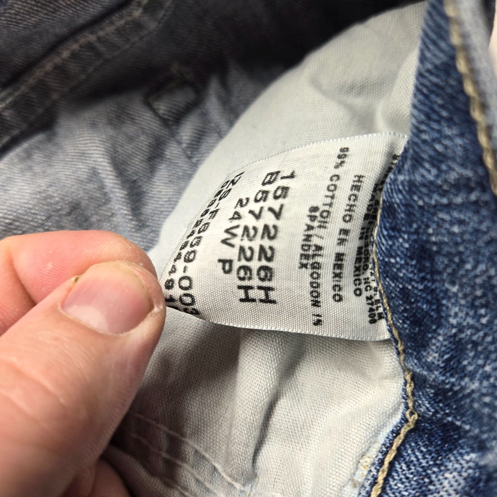 Denime RIDERS DENIM Jeans Blue Denim Pants 24W Plus Women Stretch Straight High Rise 9 in Belt Loops 5-Pocket Modern Vintage No Size 42" / US 20 - 3 Thumbnail