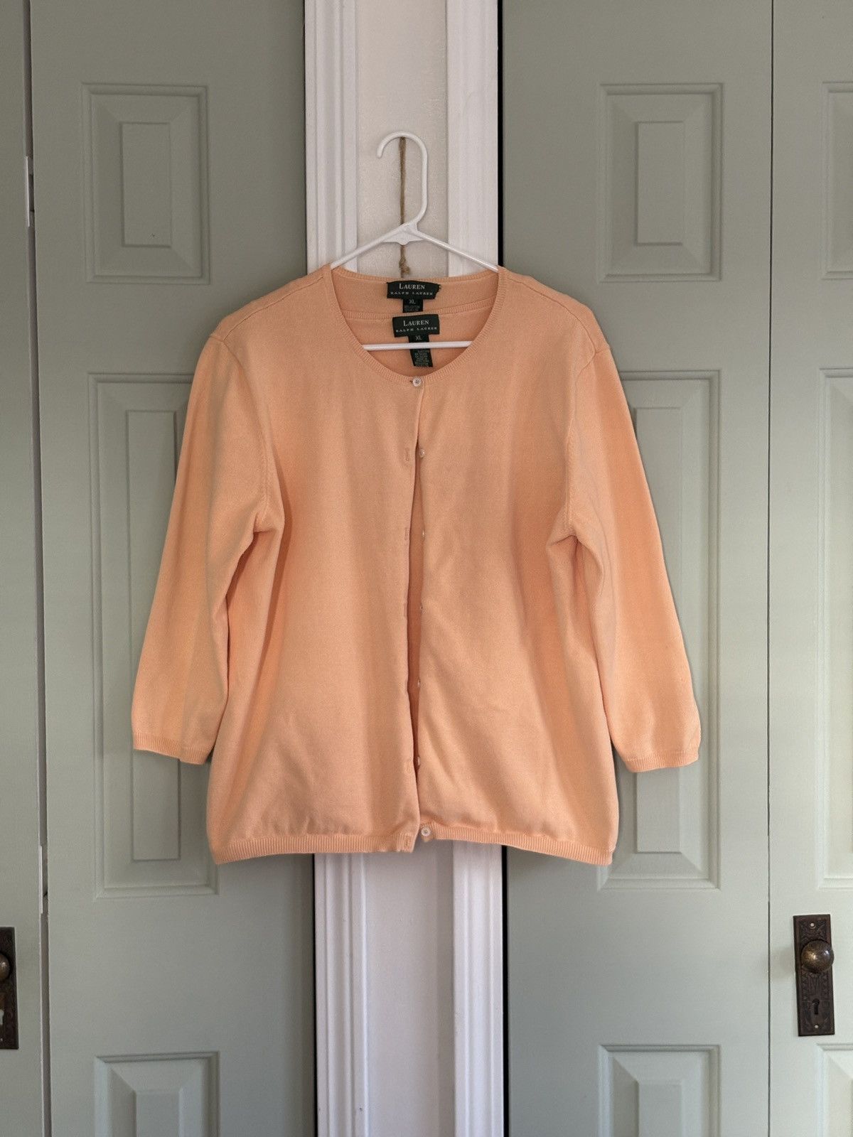 Lauren Ralph Lauren Lauren Ralph Lauren Peach Knit Tank & Cardigan Set XL Size XL / US 12-14 / IT 48-50 - 1 Thumbnail