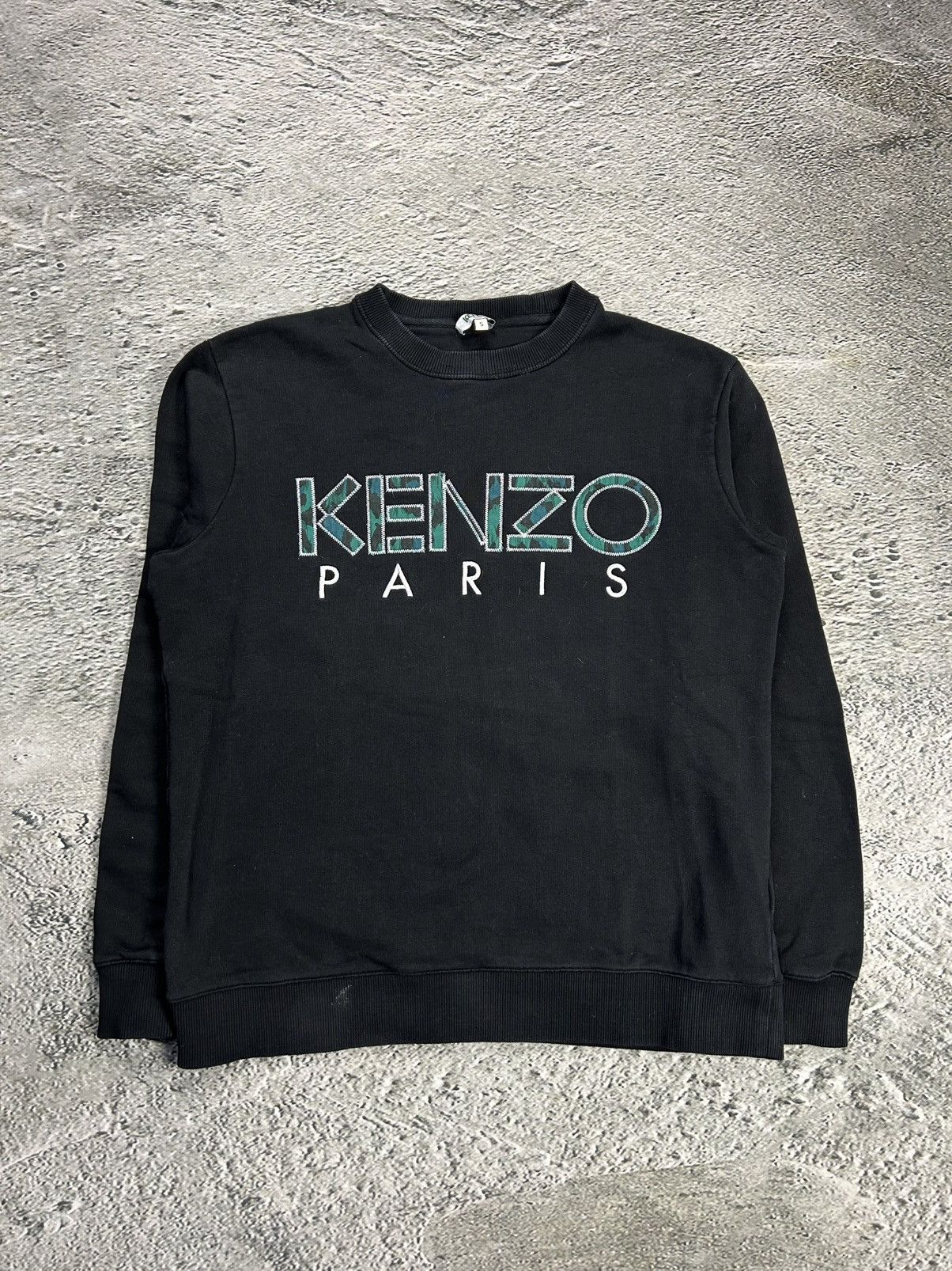 Kenzo Kenzo Sweatshirt black big logo Paris crewneck Size US S / EU 44-46 / 1 - 1 Thumbnail