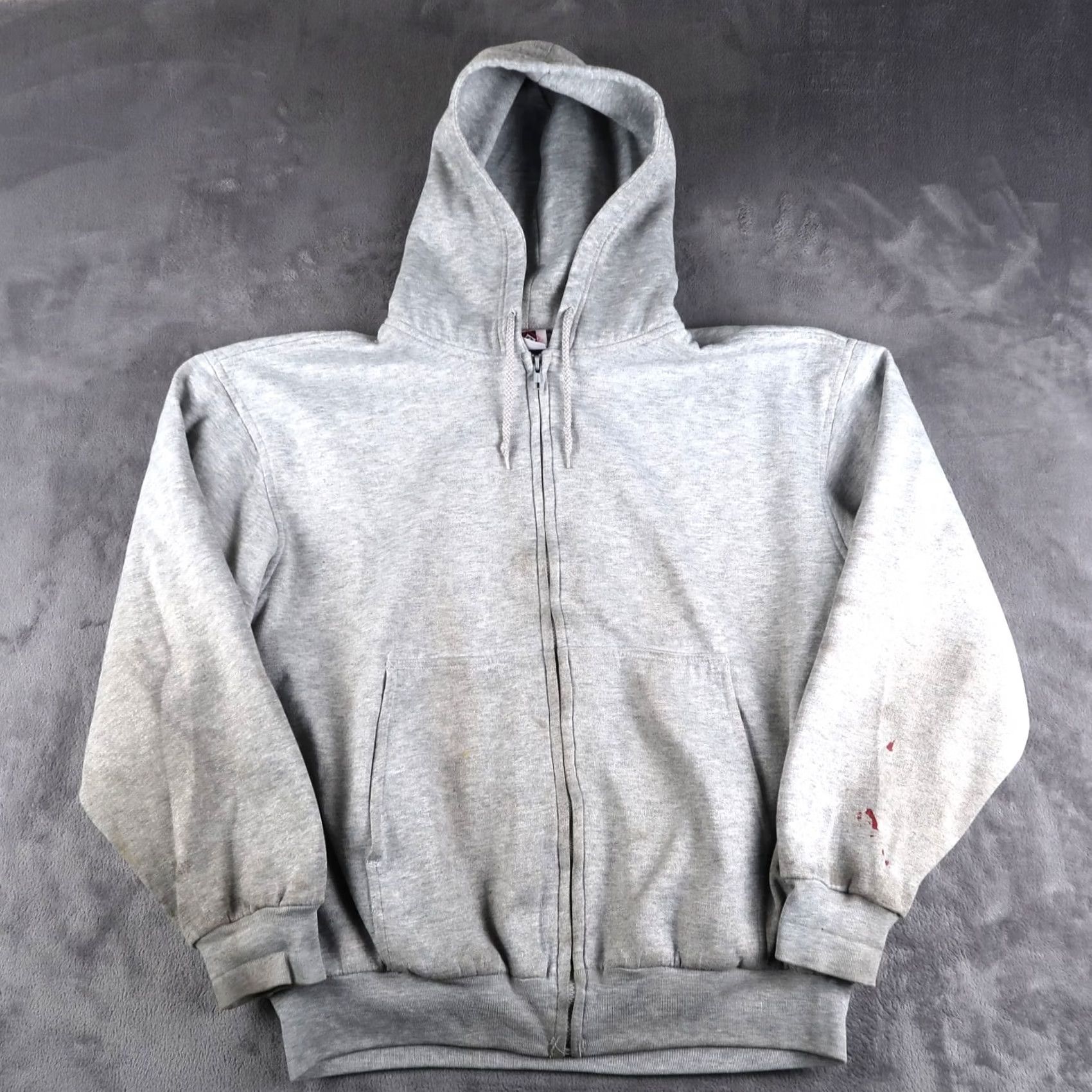 Vintage VINTAGE Franklin Hoodie Main Zip Gray XL Adult 90s Warm Lined Thermal Pockets Full Zip Mens Size US XL / EU 56 / 4 - 2 Thumbnail