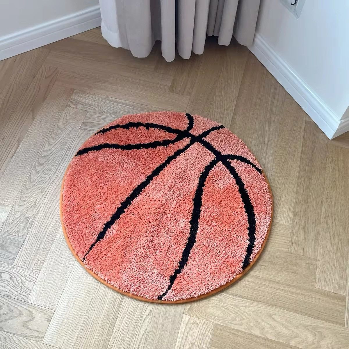 Handmade Design Basketball Tufted Rug Carpet Doormat Size ONE SIZE - 4 Thumbnail