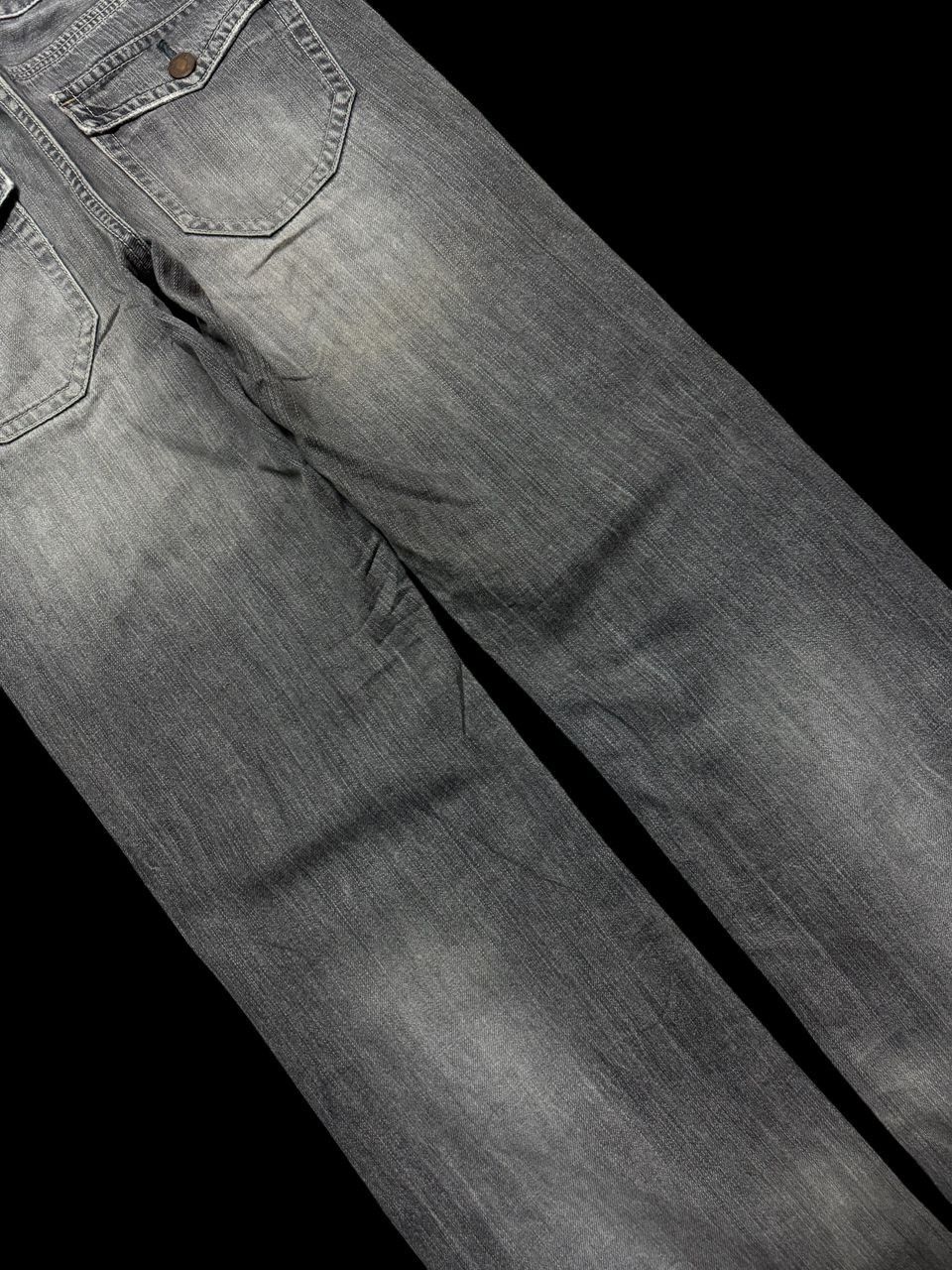Jun Takahashi 💥Flare💥90’s Style Uniqlo Regular Fit Bootcut Sand Wash Size US 33 - 18 Thumbnail