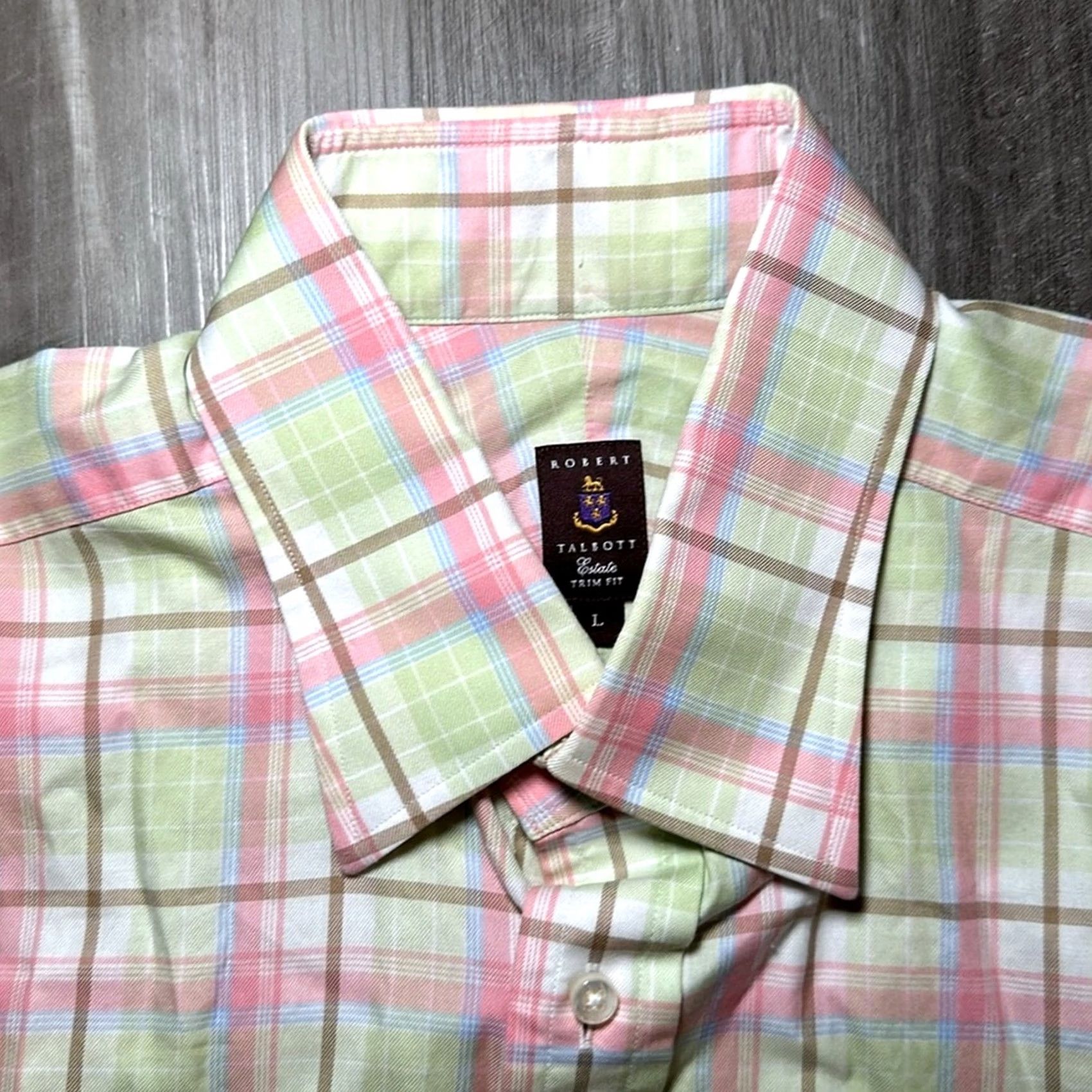 Robert Talbott Robert Talbott Estate Button-Up Shirt Long Sleeve L Mens Green Plaid Size US L / EU 52-54 / 3 - 6 Thumbnail