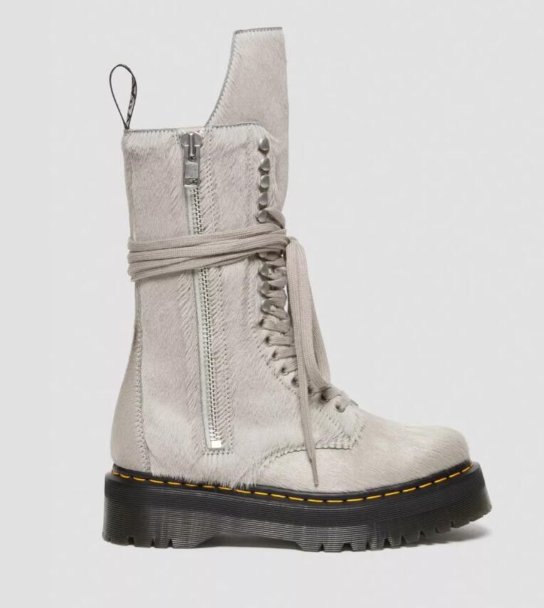 image of Dr Martens x Rick Owens Ss23 Rick Owens X Dr.martens 1918 Hair On Lux Boots 41, Men's