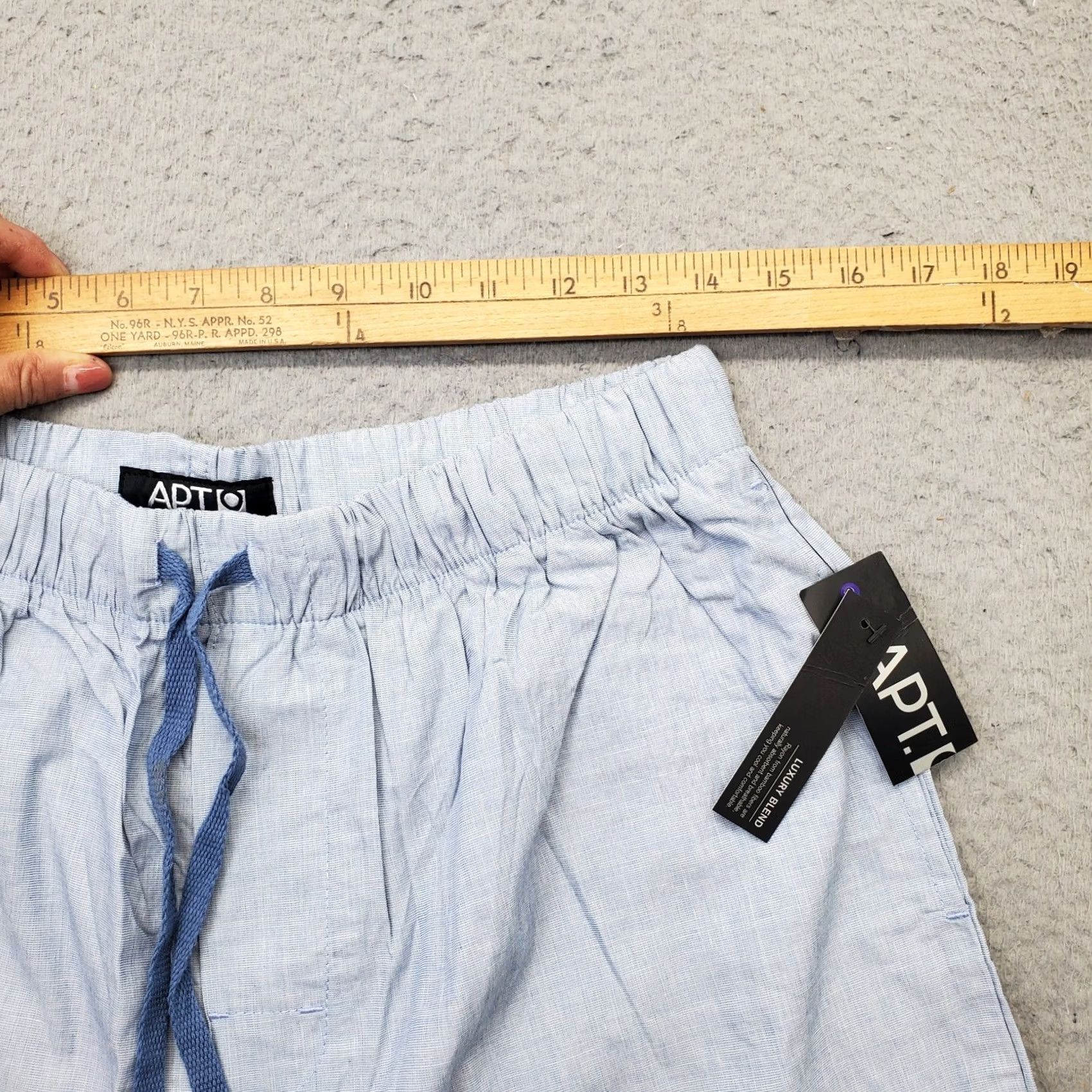 Apt. 9 Apt. 9 Pajama Shorts Mens M Blue Rayon Sleepwear Drawstring Waist Shirt? Size US 31 - 5 Thumbnail