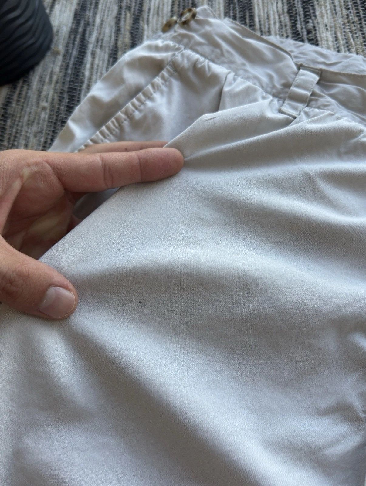Prada Vintage Nylon Cargo 90s White Shorts Size 50 ( M ) Men