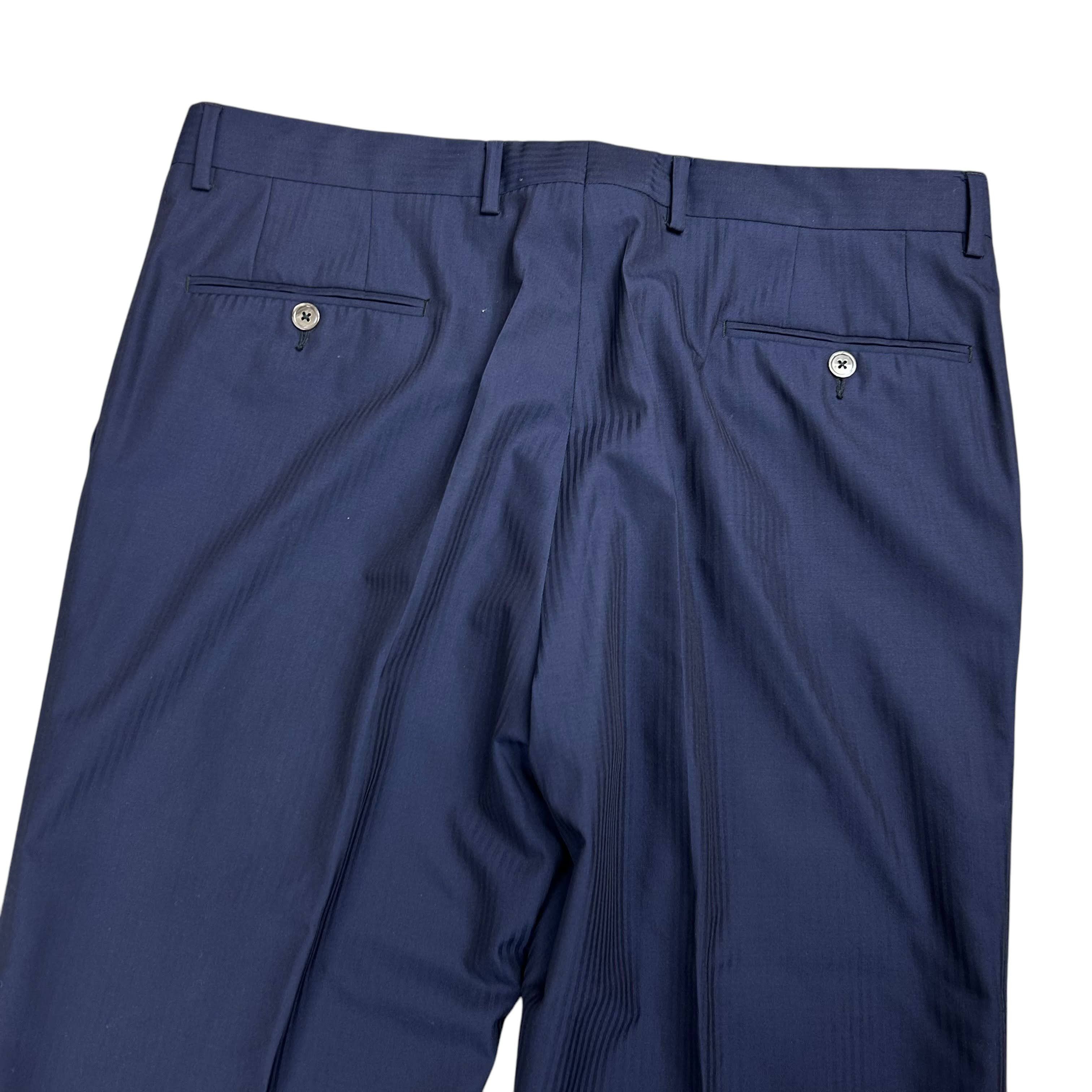 Paul Smith Paul Smith London Blue Striped Wool Formal Pants W36L31 Size 46R - 4 Thumbnail