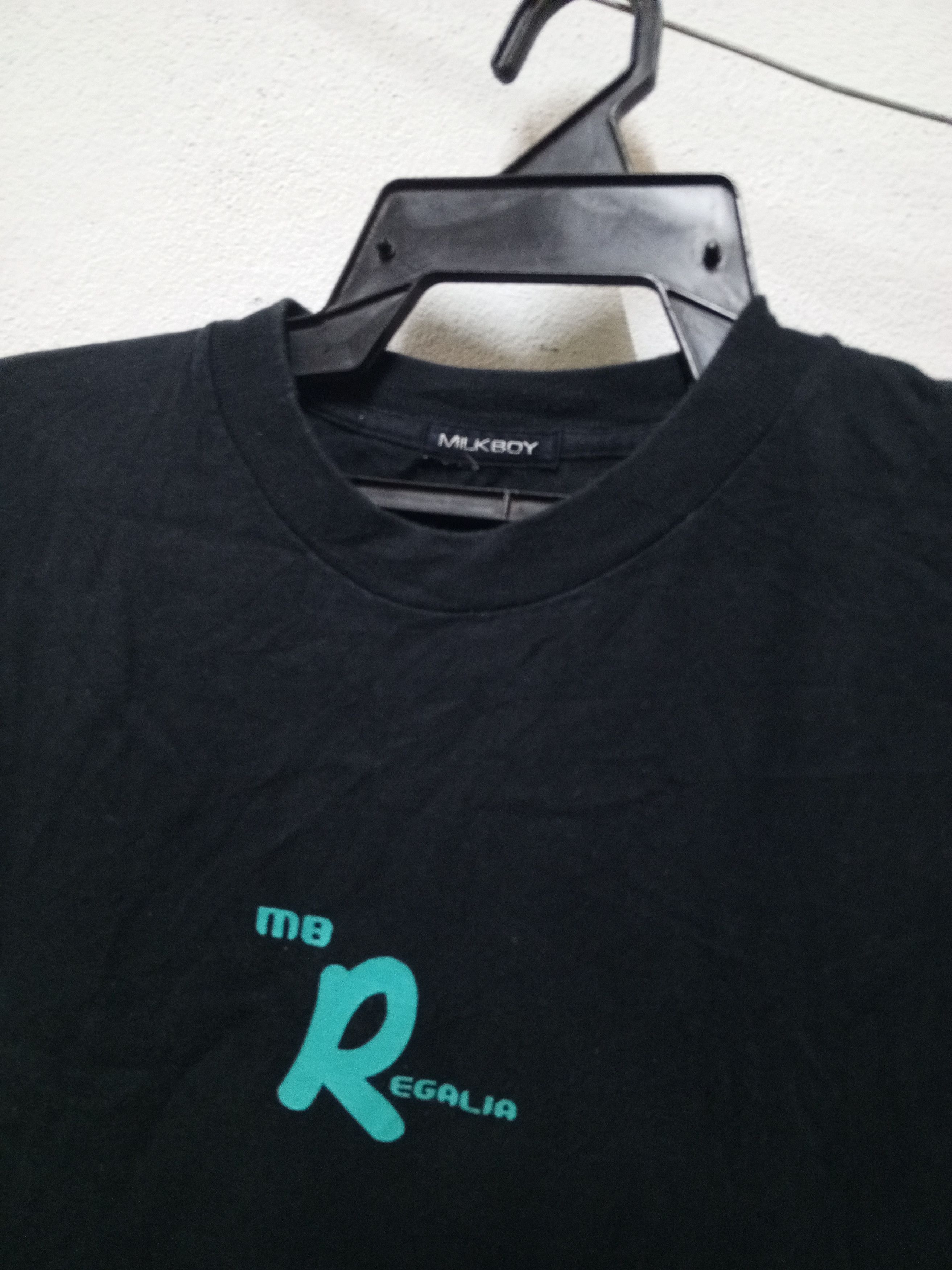 Beauty Beast •RARE ITEM• 90S MILK BOY ( R ) REGALIA BLACK T-SHIRT Size US M / EU 48-50 / 2 - 6 Thumbnail