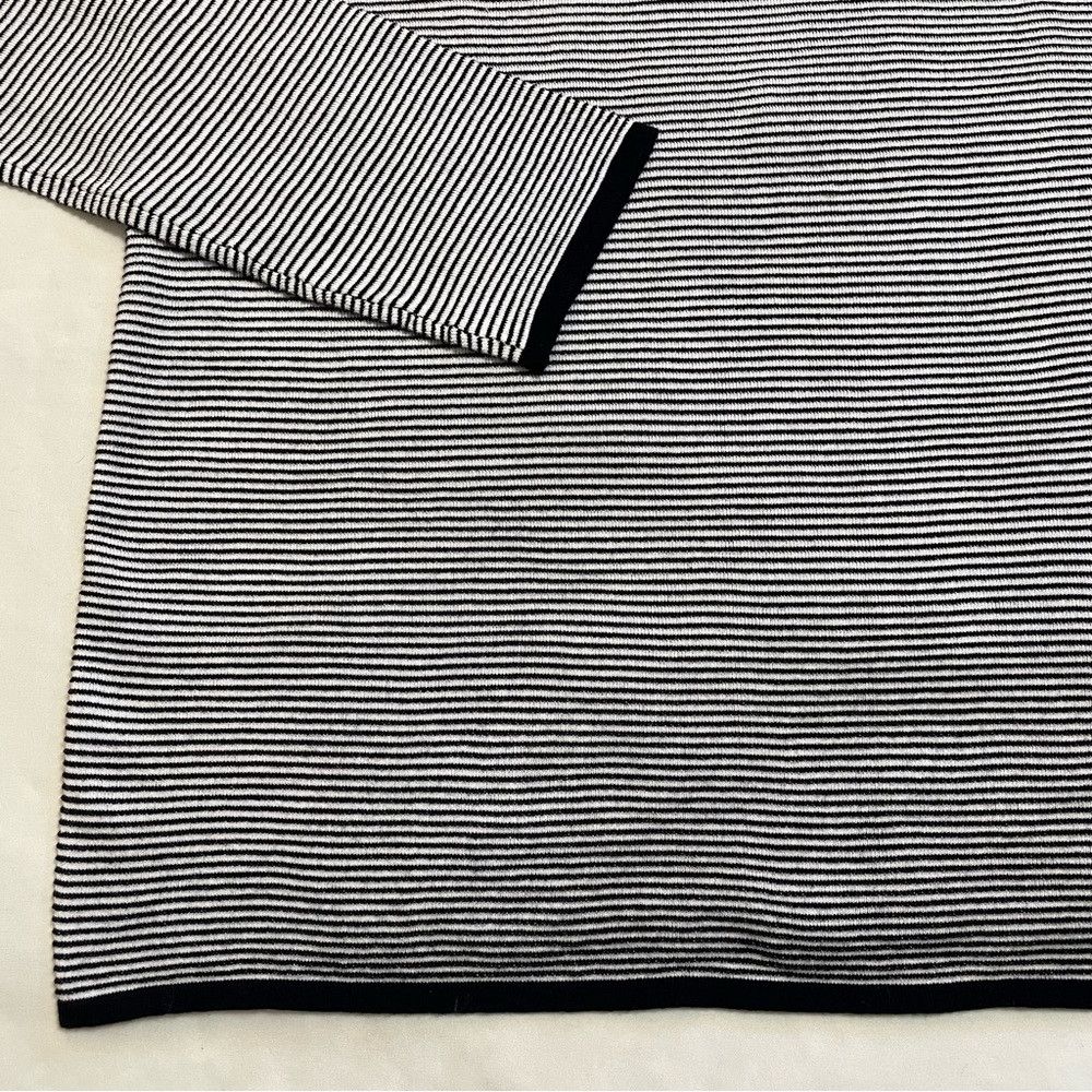 Other NWT New $119 GAUDI Cotton Black White Stripes Sweater Size Size US XL / EU 56 / 4 - 5 Thumbnail