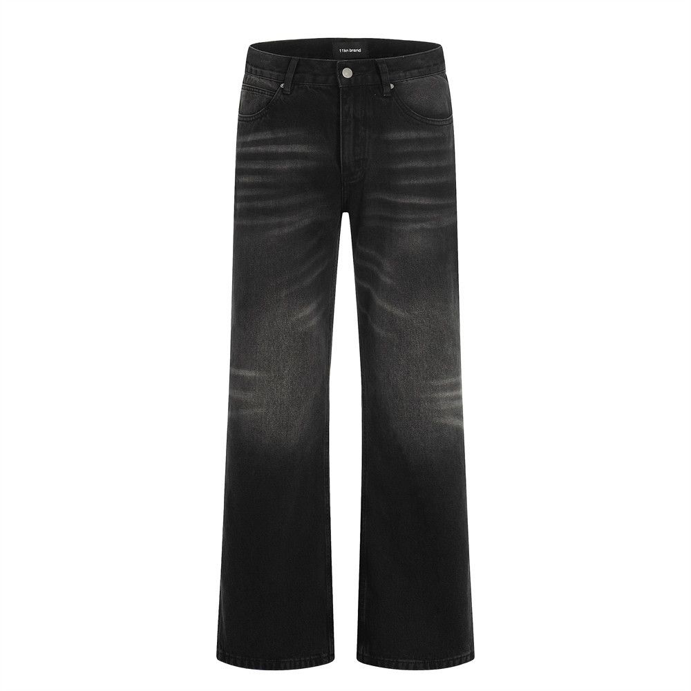 Jean Men's washed distressed punk gradient casual jeans Size US 32 / EU 48 - 1 Thumbnail