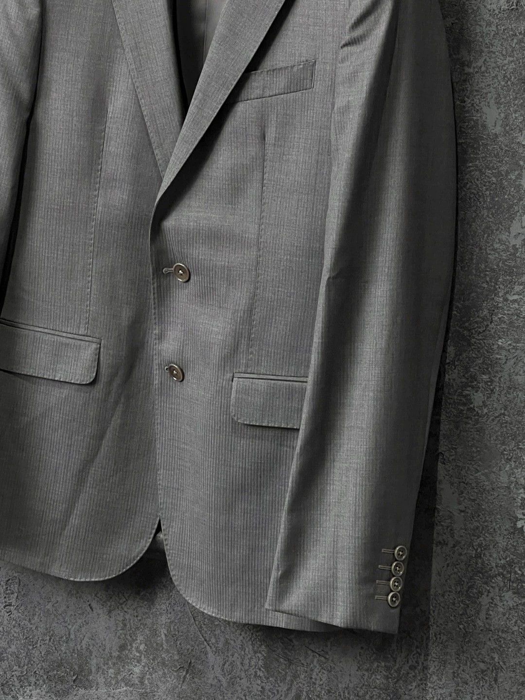 Armani Collezioni Armani Collezioni Gray Wool Suit Size 44S - 4 Thumbnail