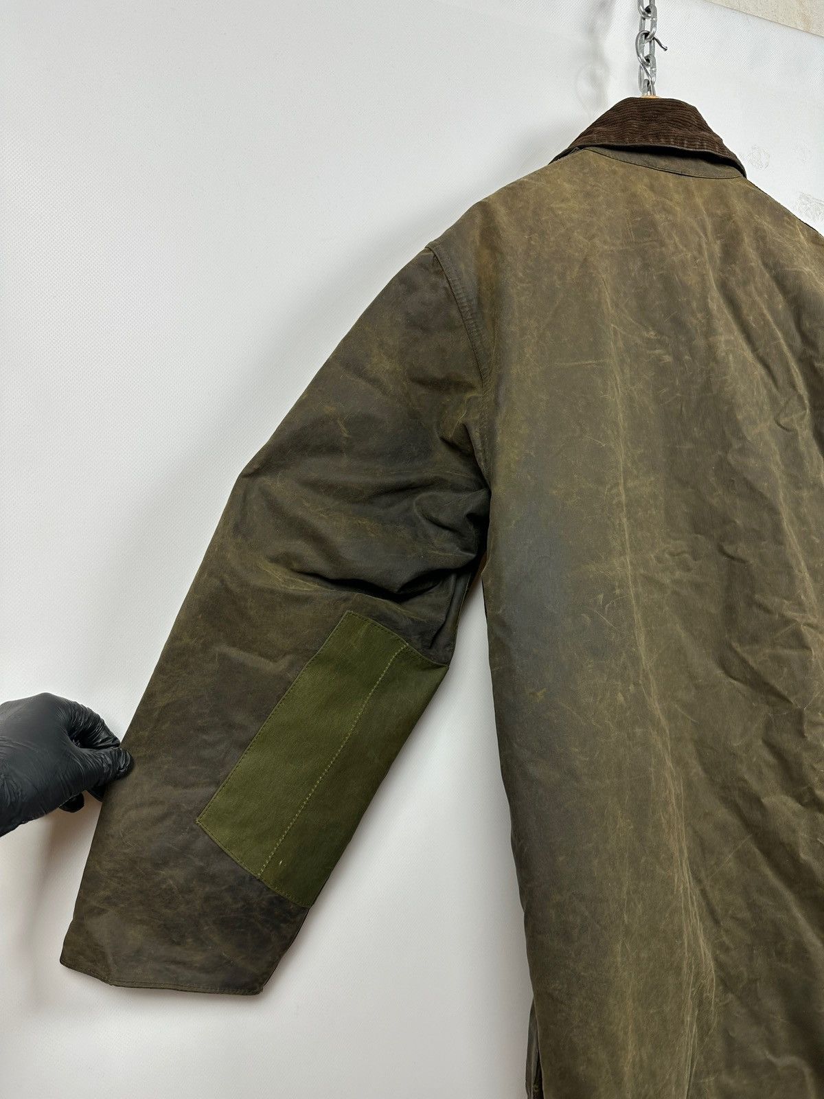 Barbour Vintage Barbour Northumbria Olive Green Waxed Coat Jacket Size US XL / EU 56 / 4 - 20 Thumbnail