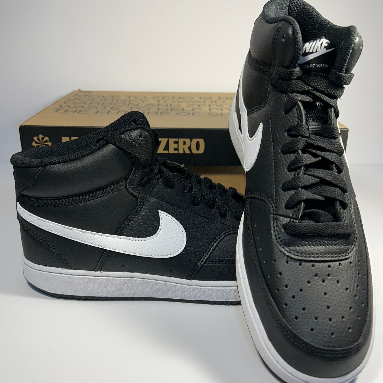 Nike Nike Court Vision Mid Next Nature Black/White Size 11.5 Size US 11.5 / EU 44-45 - 4 Thumbnail