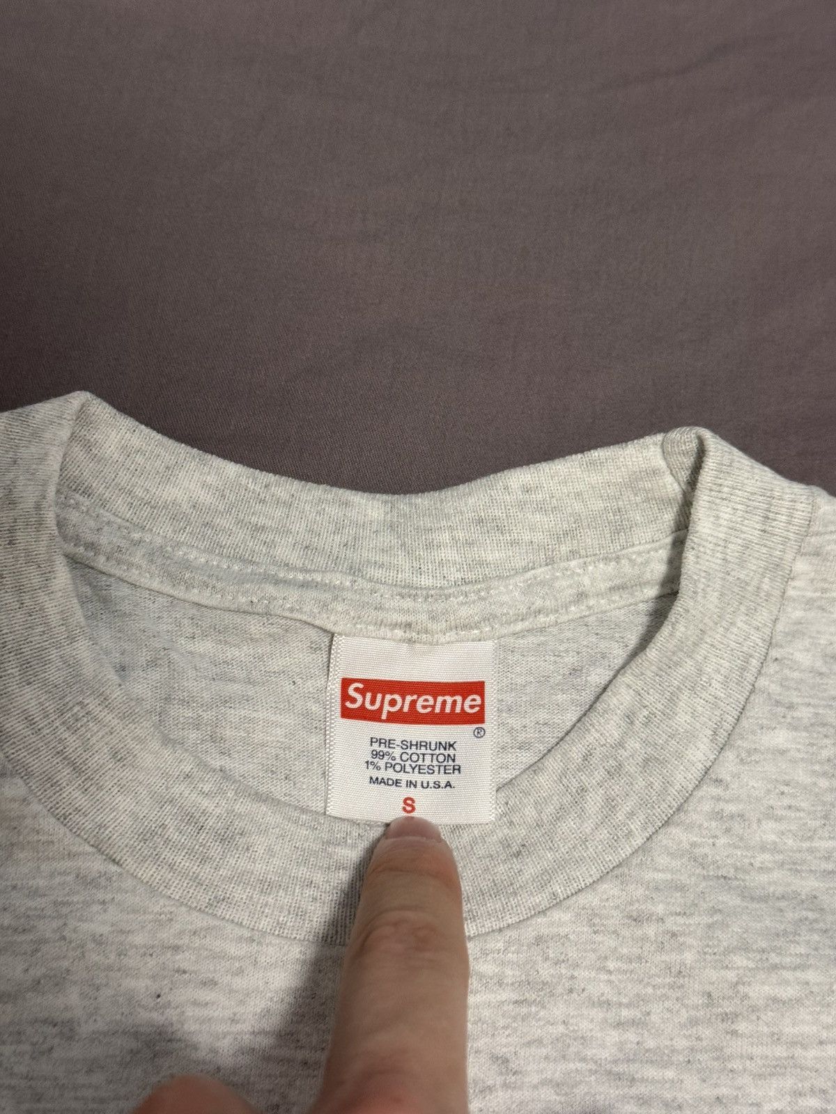 Supreme Supreme guts tee grey Small Size US S / EU 44-46 / 1 - 2 Thumbnail