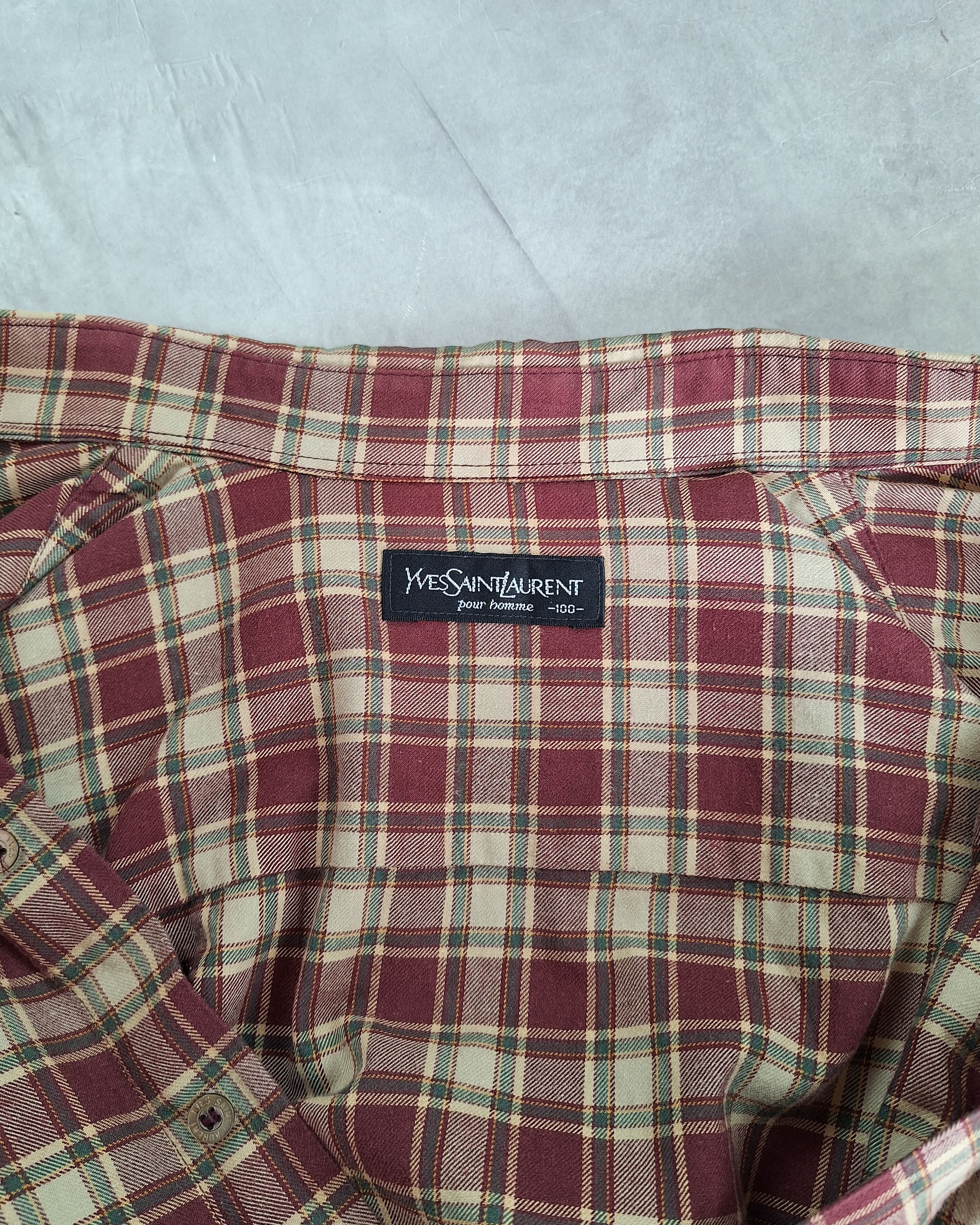 Yves Saint Laurent Vintage Ysl Yves Saint Laurent Flannel Shirt Size US L / EU 52-54 / 3 - 7 Thumbnail