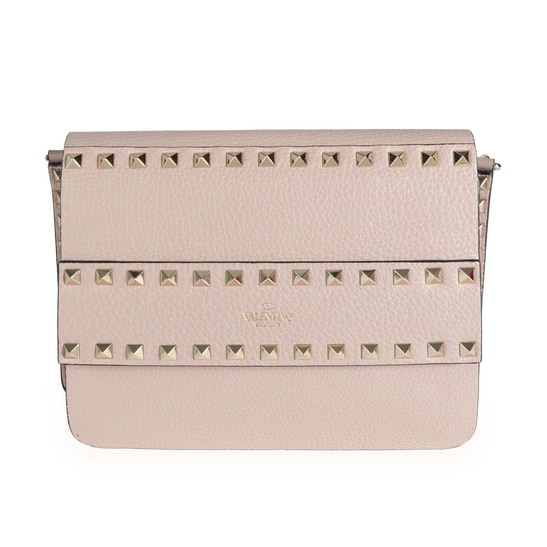 Valentino Poudre Grainy Leather Small Rockstud Crossbody Bag