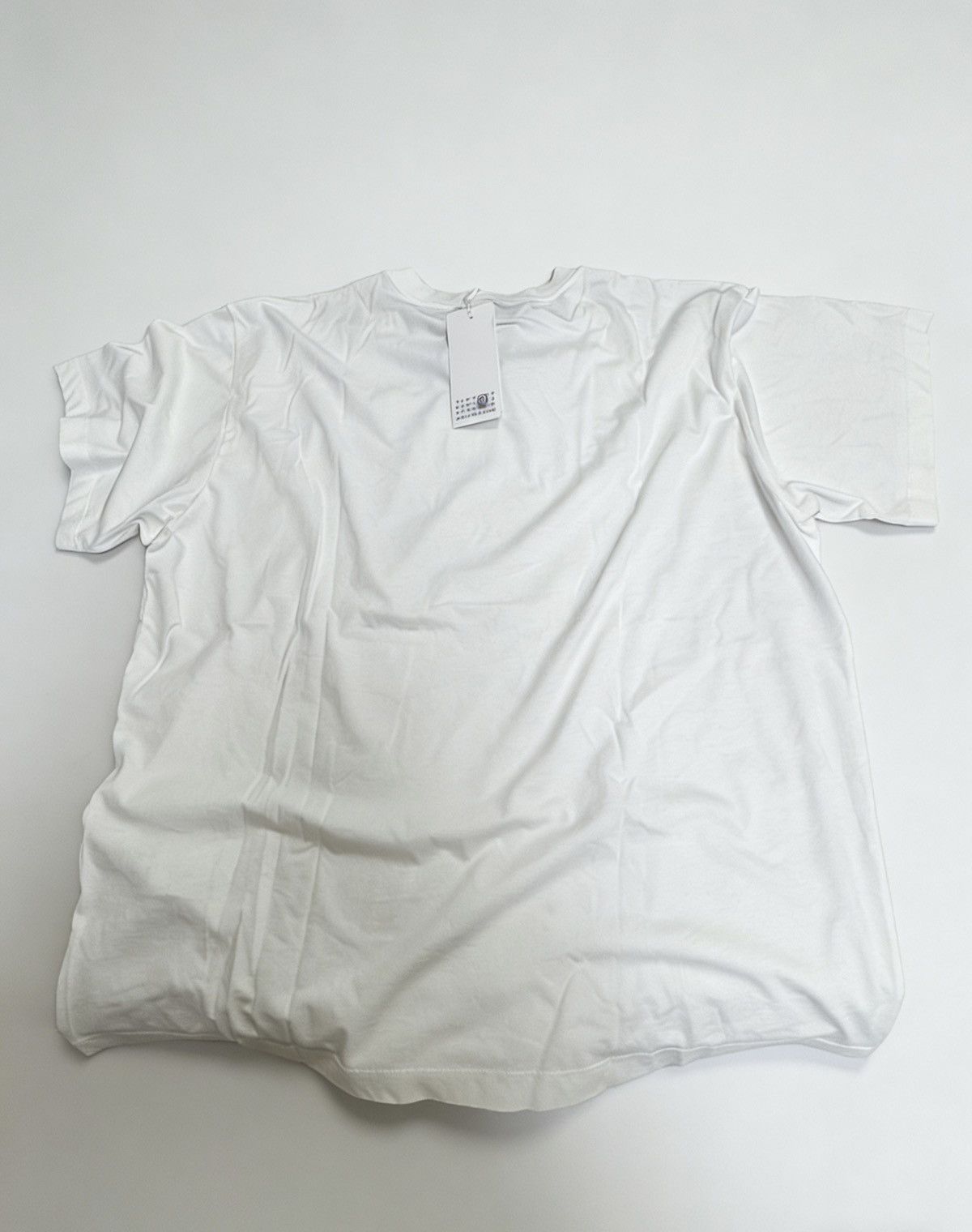 Maison Margiela NWT MM6 Minimalist Chest Logo Unisex T-Shirt - White, L Size US L / EU 52-54 / 3 - 3 Thumbnail
