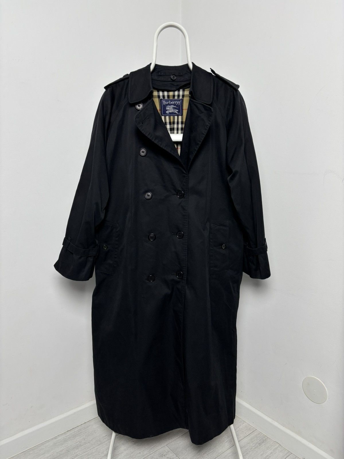 Vintage Burberry Black Trench Coat | Grailed