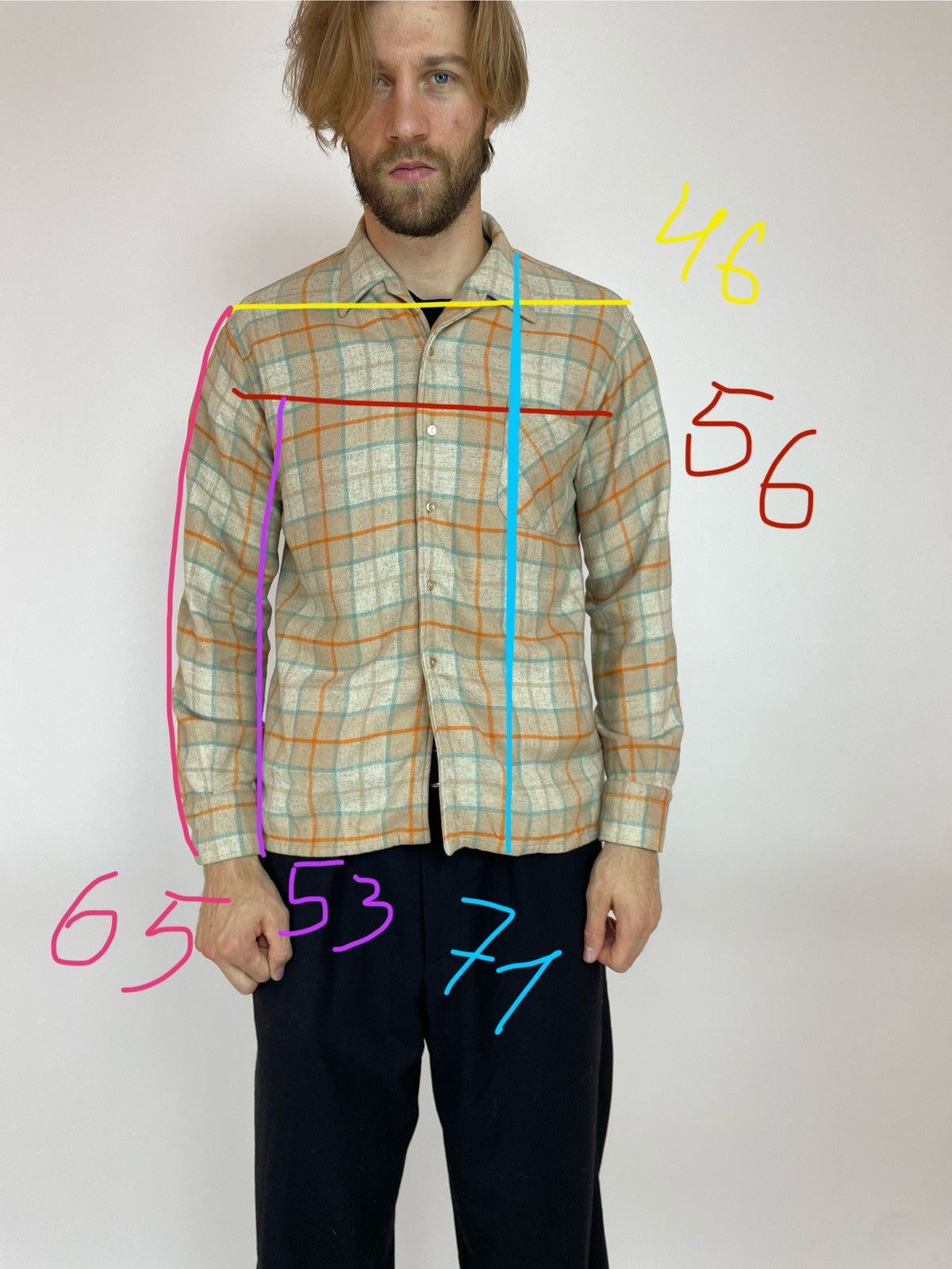 Vintage S. INZERILLO PALERMO Wool Vintage plaid shirt long sleeve Size US M / EU 48-50 / 2 - 11 Thumbnail