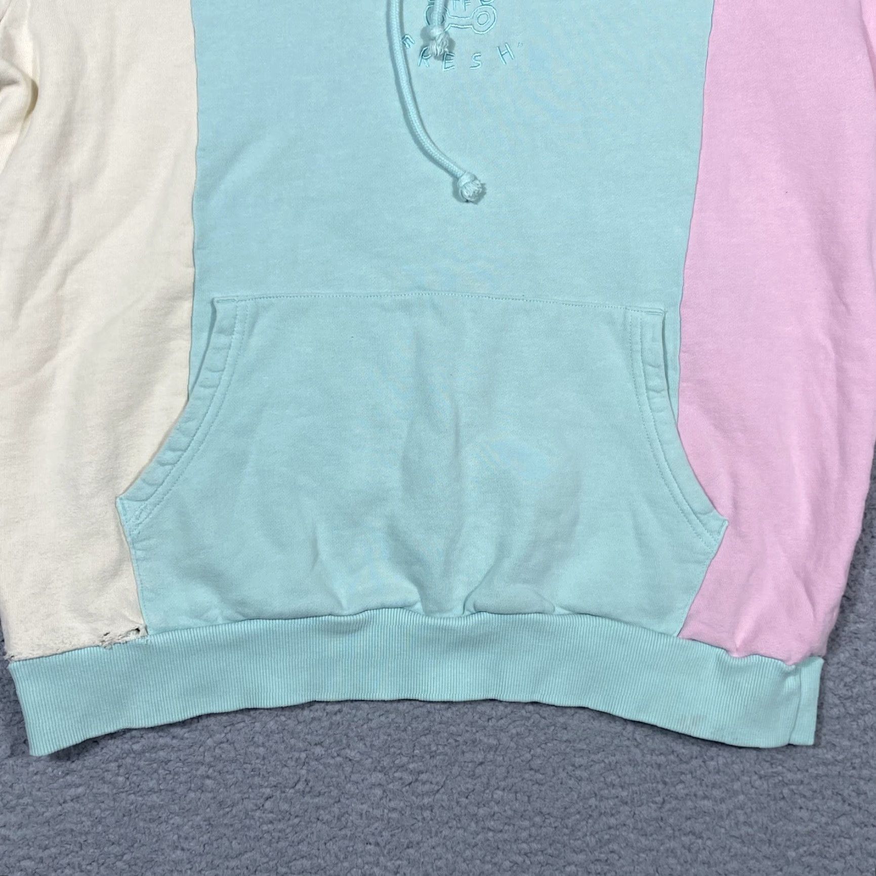 Teddy Fresh Teddy Fresh Hoodie L Embroidered Logo Pastel Color Block Hooded Pockets Pullover Men Size US L / EU 52-54 / 3 - 3 Thumbnail