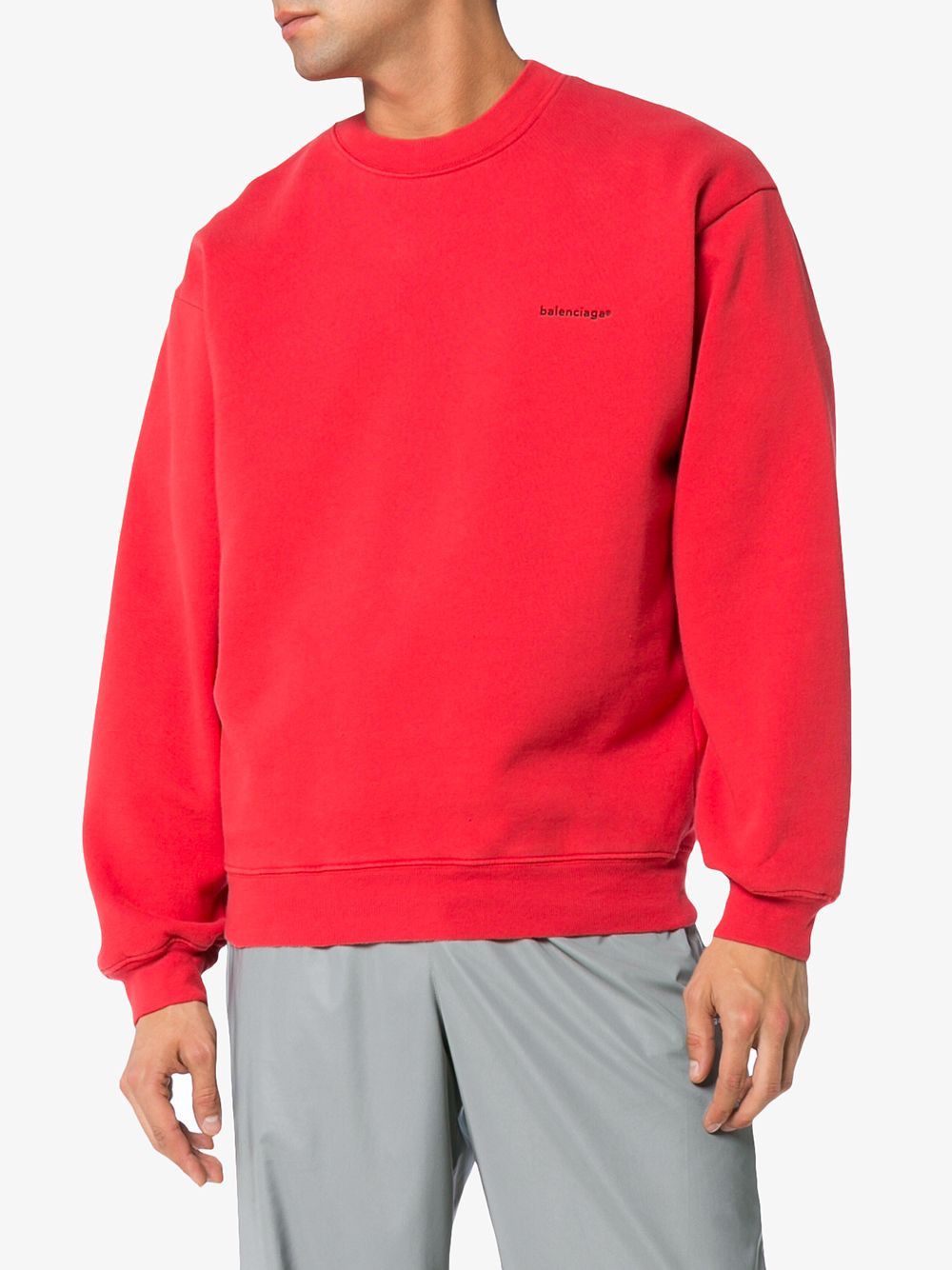 image of Balenciaga Copyright Logo Sweatshirt In Red, Men's (Size Medium)