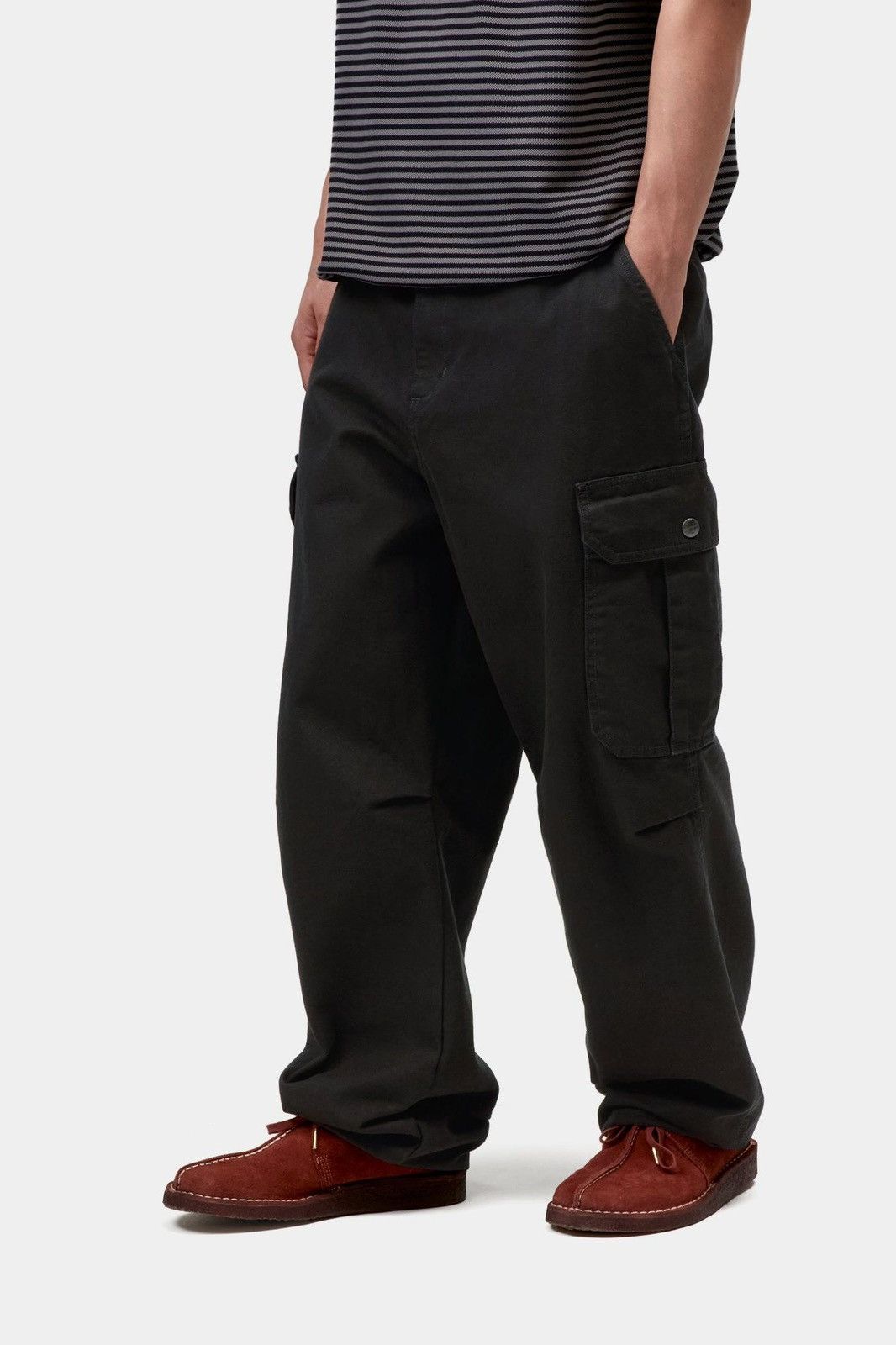 Carhartt Wip Stanton Cargo Pant in Black (Stone Washed) Size US 33 - 3 Thumbnail
