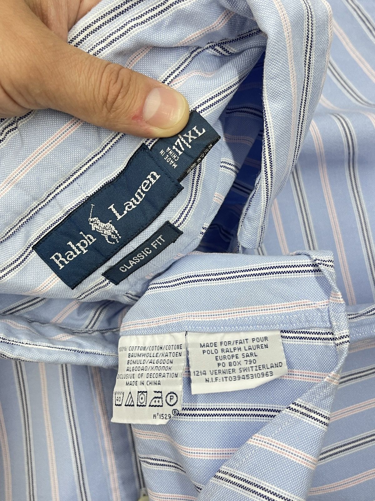 Polo Ralph Lauren Vintage Polo Ralph Lauren Striped Shirt Blue Y2K RRL Size XL Size US XL / EU 56 / 4 - 6 Thumbnail