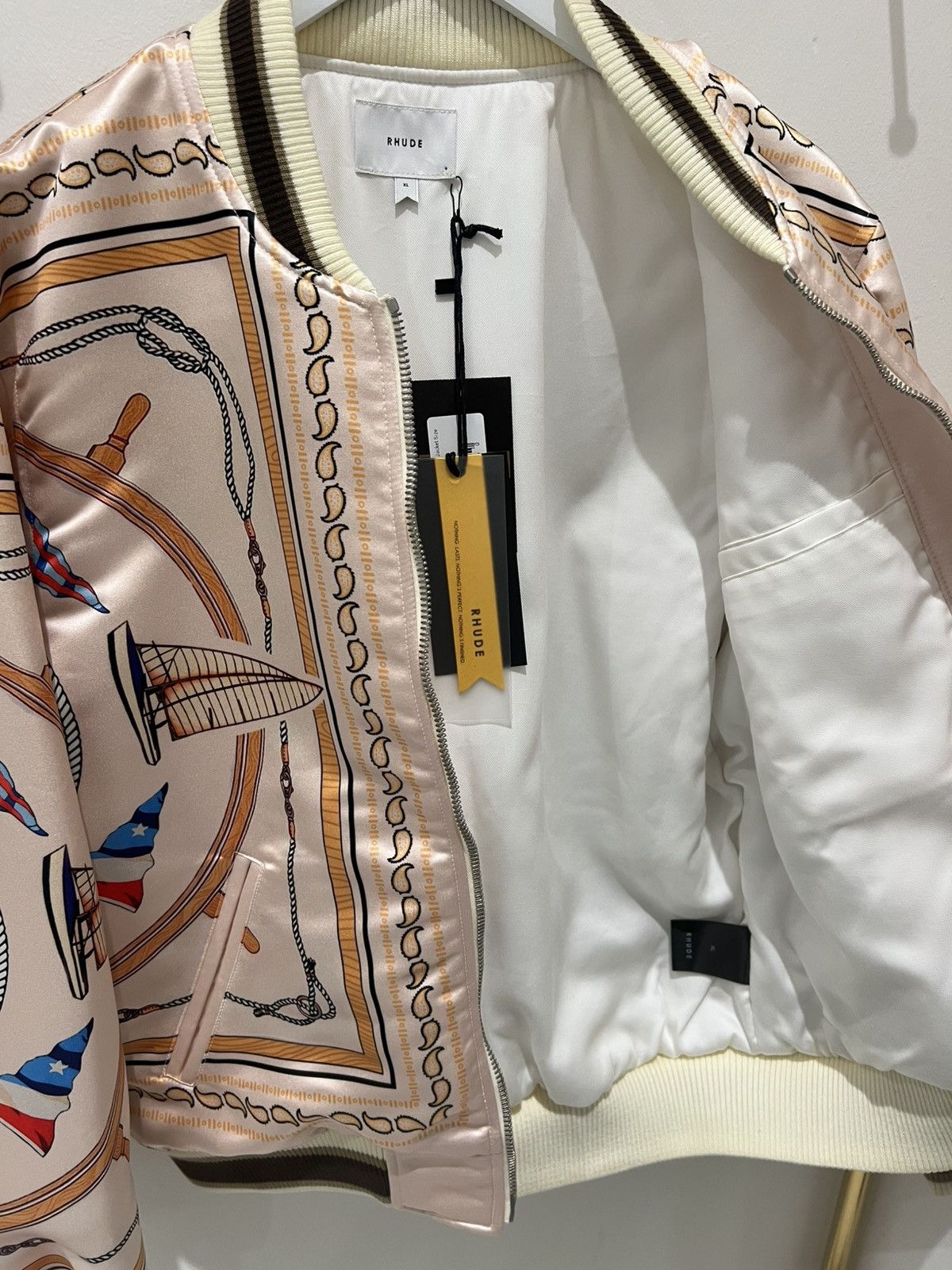 Rhude Rhude X Nautica Satin Bomber Jacket Size XL Size US XL / EU 56 / 4 - 12 Thumbnail