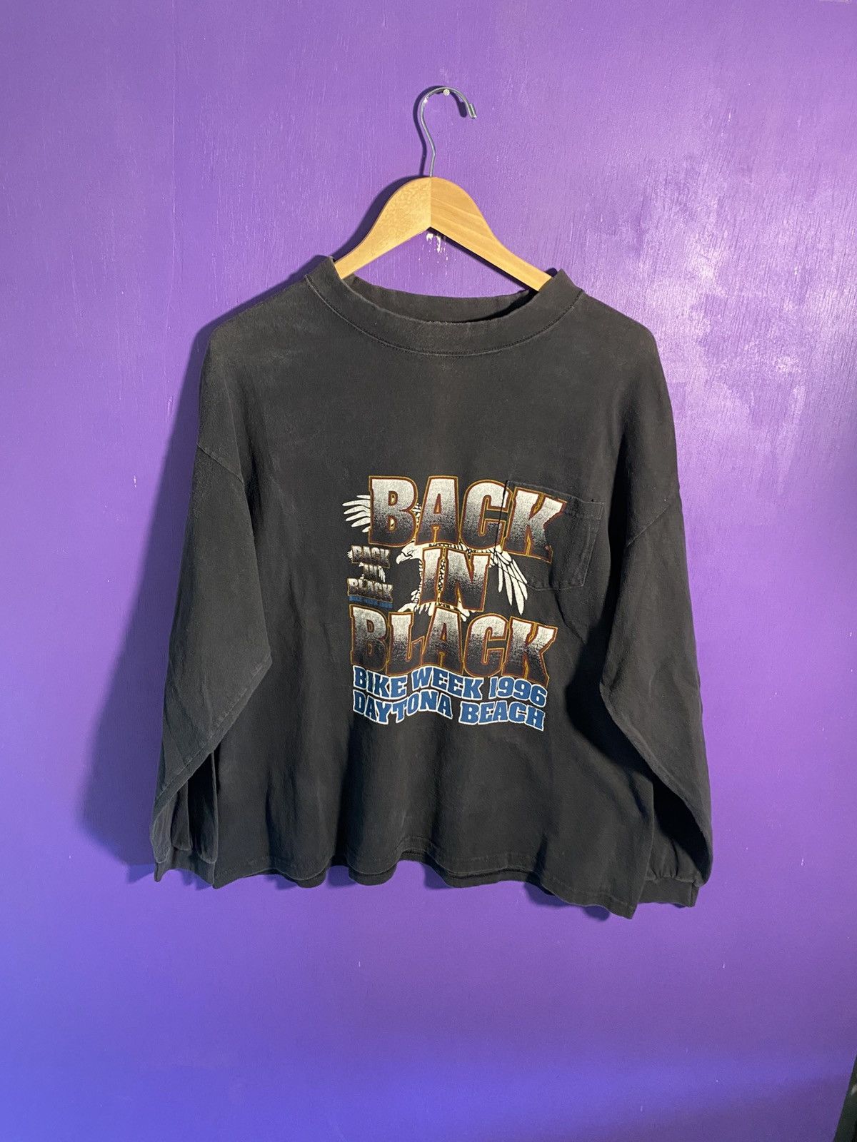 Other Vintage 1996 Daytona bike week back in black faded t-shirt Size US XL / EU 56 / 4 - 1 Thumbnail
