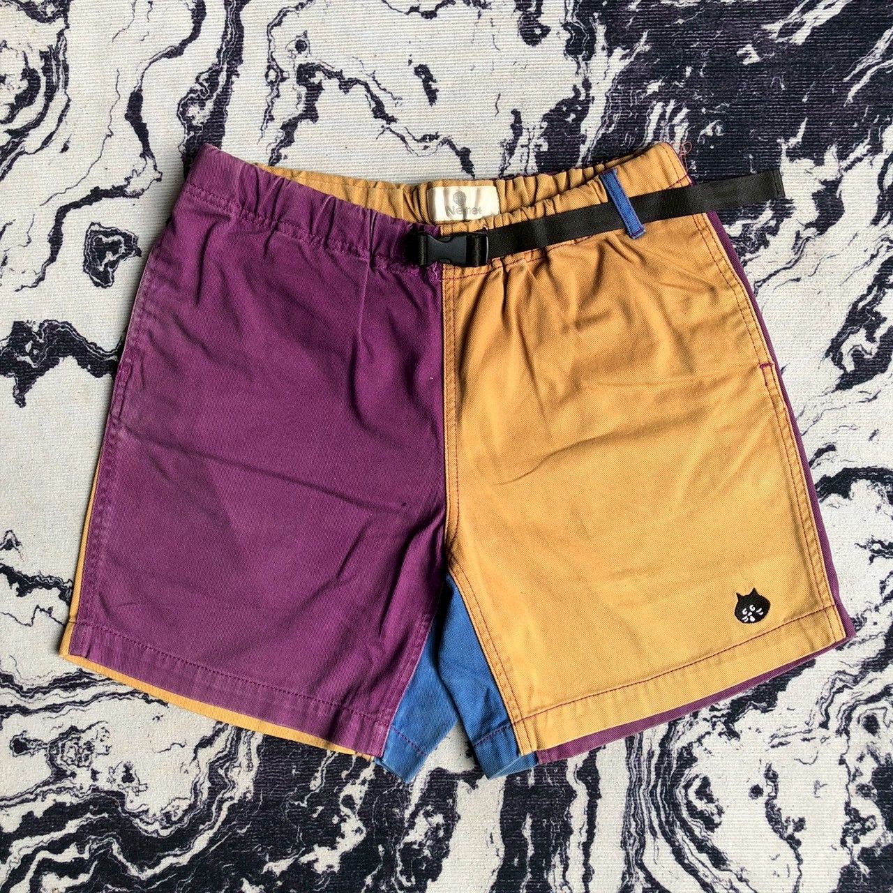 Ne-Net Ne-net by Issey Miyake Color Block Utility Shorts w/ Belt Size 28" / US 6 / IT 42 - 1 Thumbnail