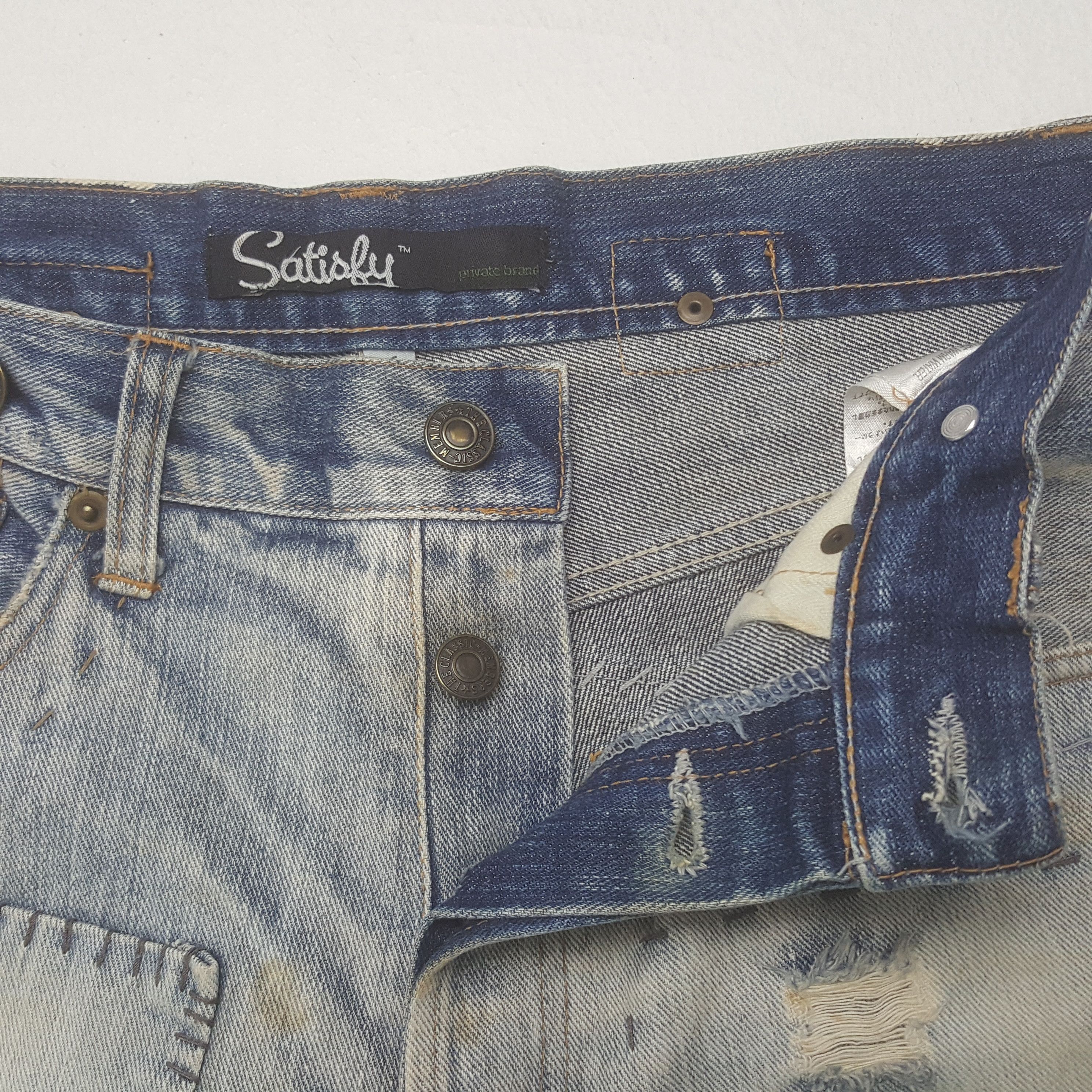 Satisfy Vintage Satisfy Private Brand Distressed Patches Denim Jean Size US 30 / EU 46 - 7 Thumbnail