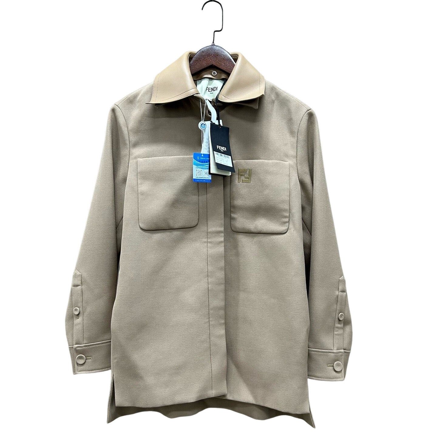 Fendi Fendi Wool Jacket with Leather Collar Size 36 Size XS / US 0-2 / IT 36-38 - 1 Thumbnail