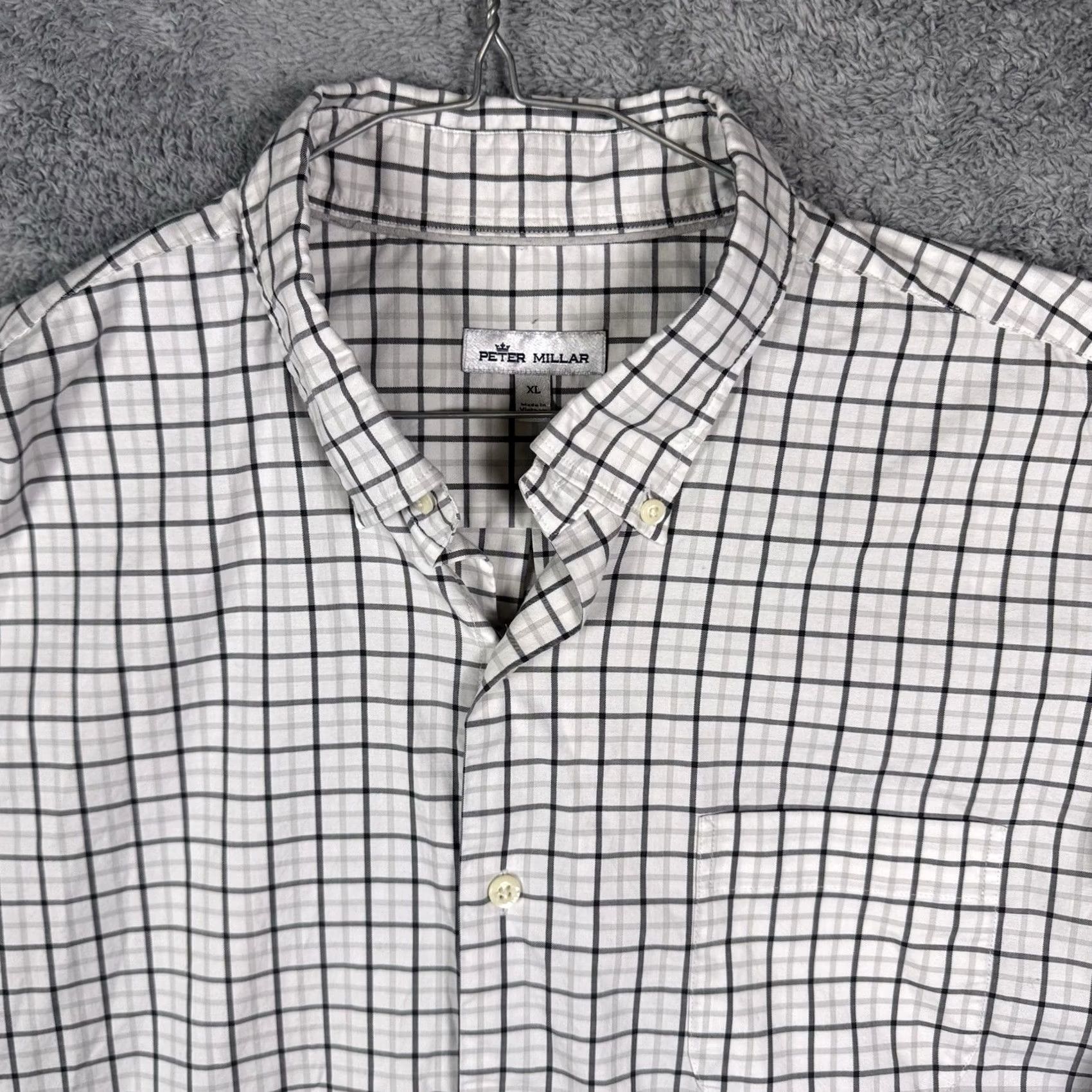 Peter Millar Peter Millar Shirt Men's XL Crown Sport Crafted Windowpane Check Preppy Casual Size US XL / EU 56 / 4 - 2 Thumbnail