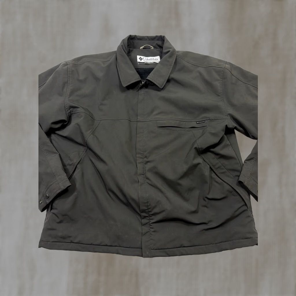 Vintage Columbia Bomber Jacket Softshell Gray Lined Full Zip Men 2XL Size US XXL / EU 58 / 5 - 1 Thumbnail