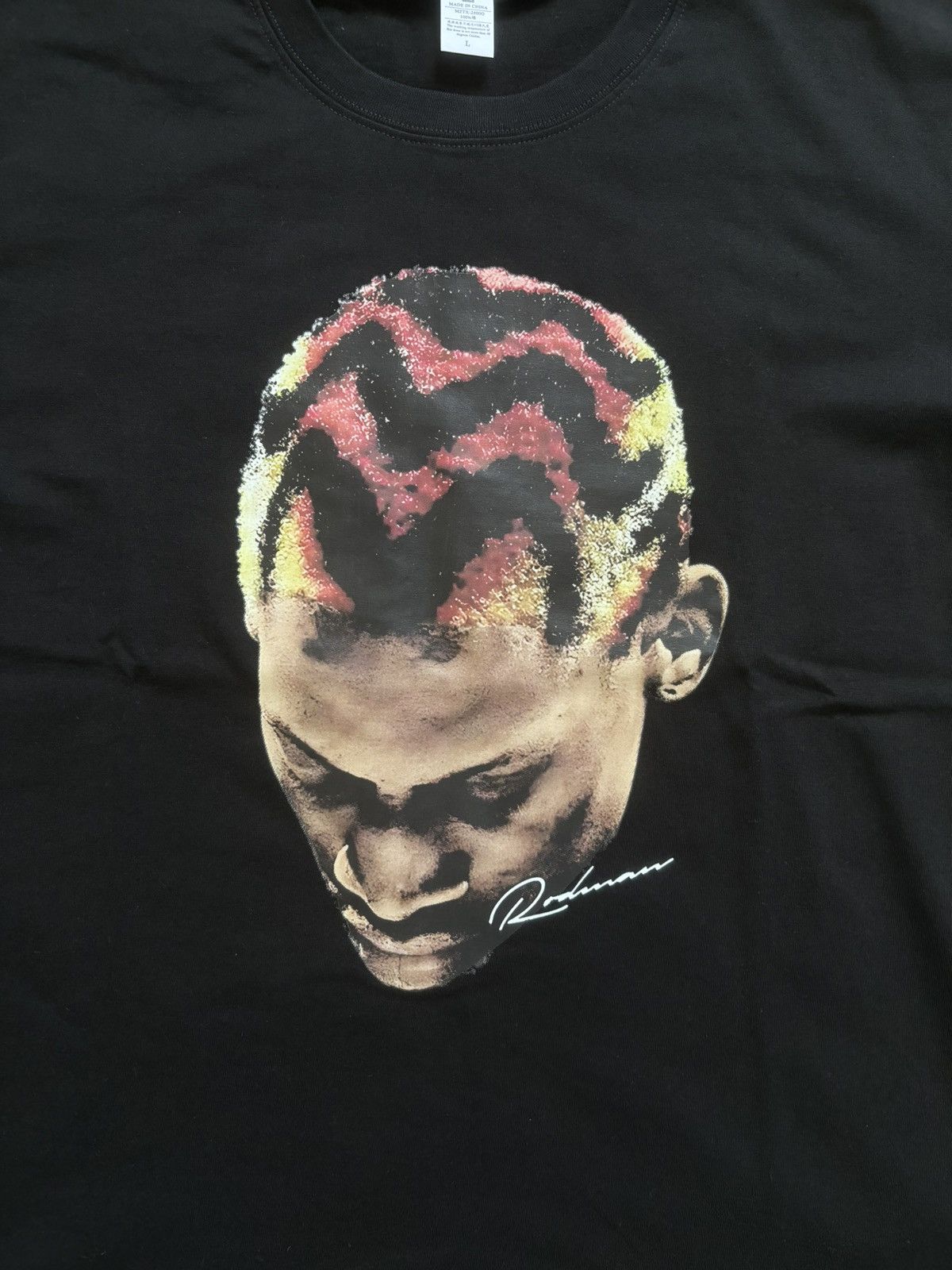 NBA × Vintage Vintage basketball Dennis Rodman graphic oversize black tee Size US M / EU 48-50 / 2 - 5 Thumbnail